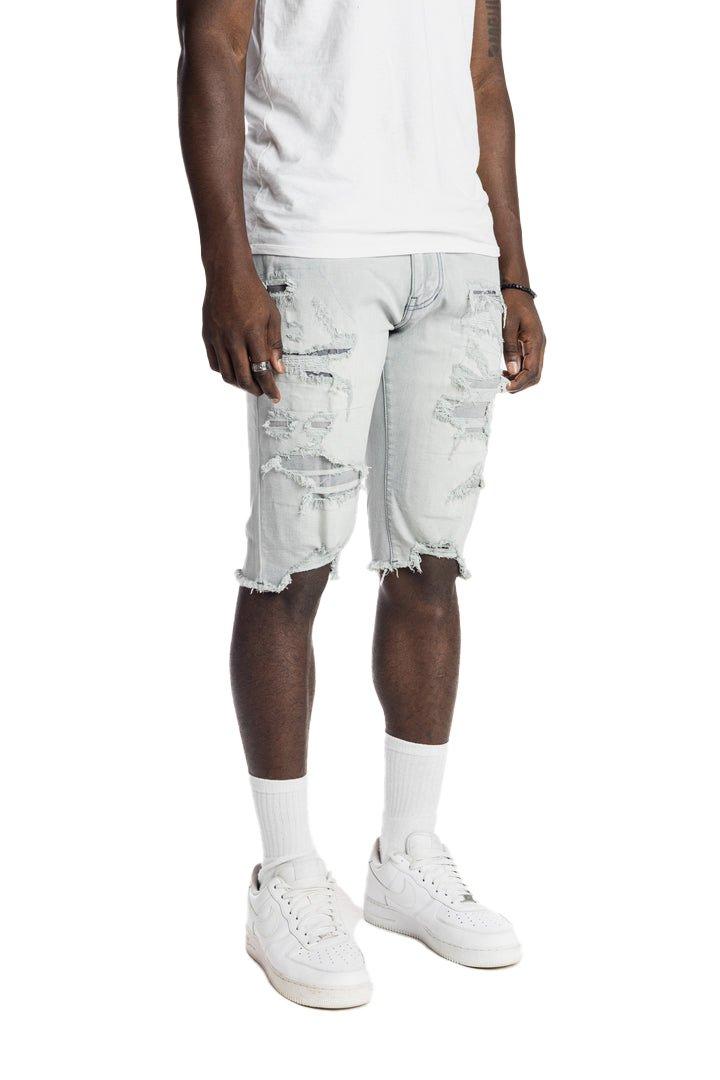 Light grey RI slim fit jersey shorts