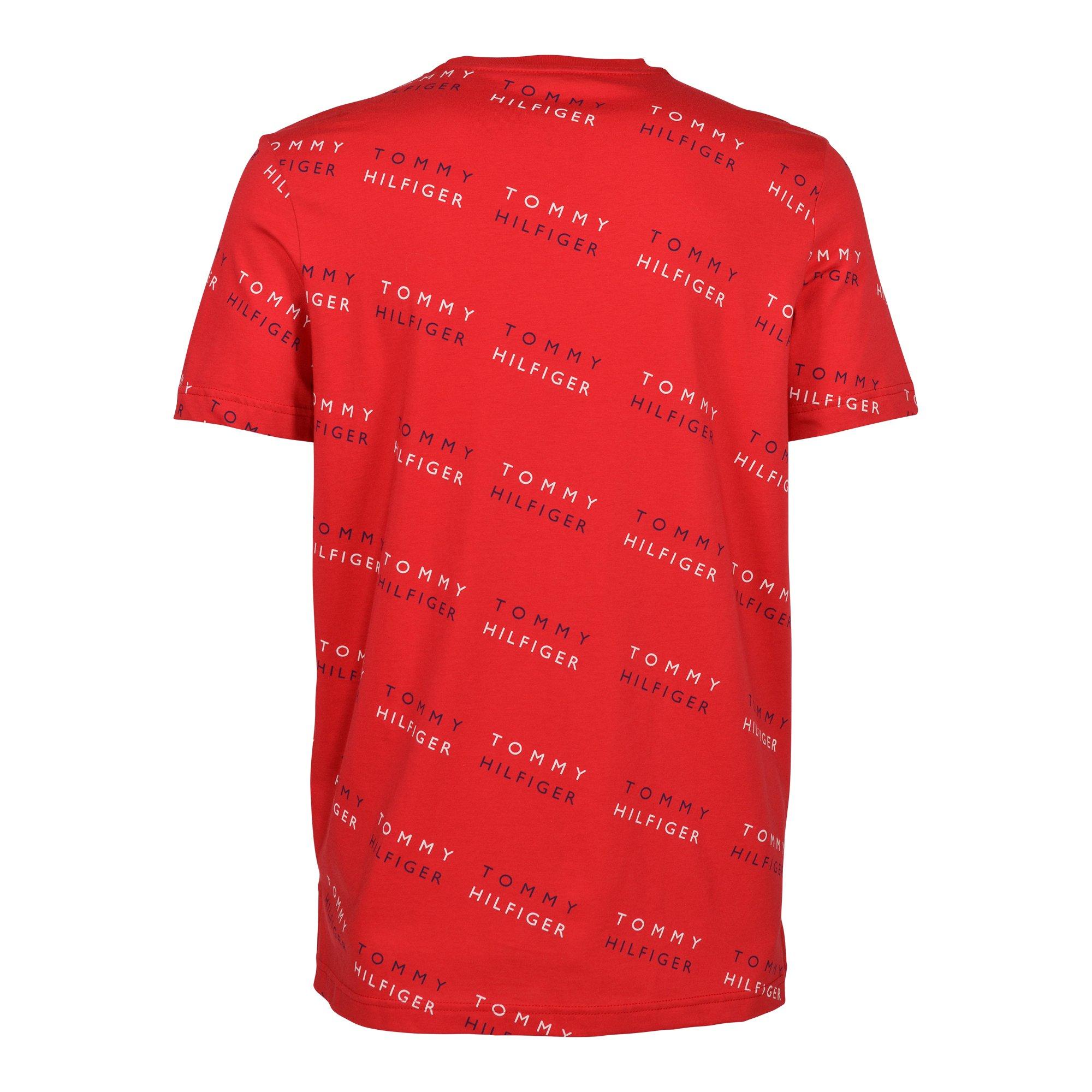stave Indica ydre Tommy Hilfiger Men's Logo All Over Print Tee-Red - Hibbett | City Gear