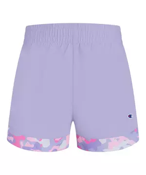 Champion Big Girls' Woven Abstract Camo Shorts - Lilac/Floral