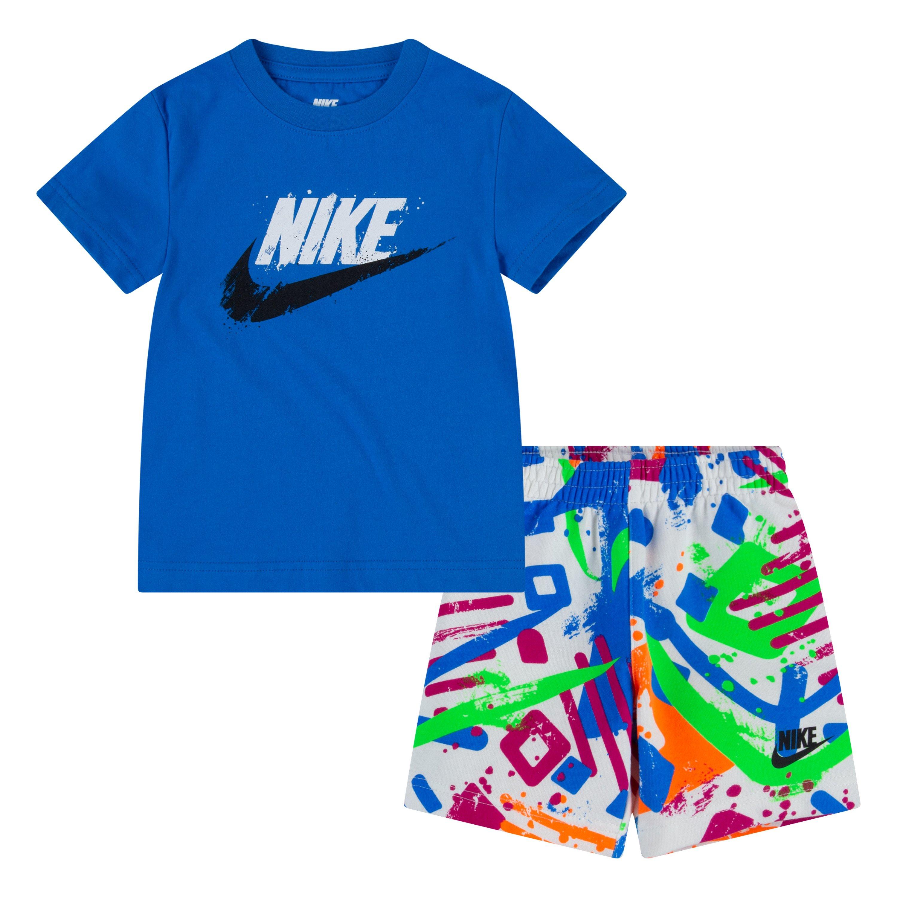 Nike Toddler Boys' Sportswear Thrill Tee & Short Set-Blue