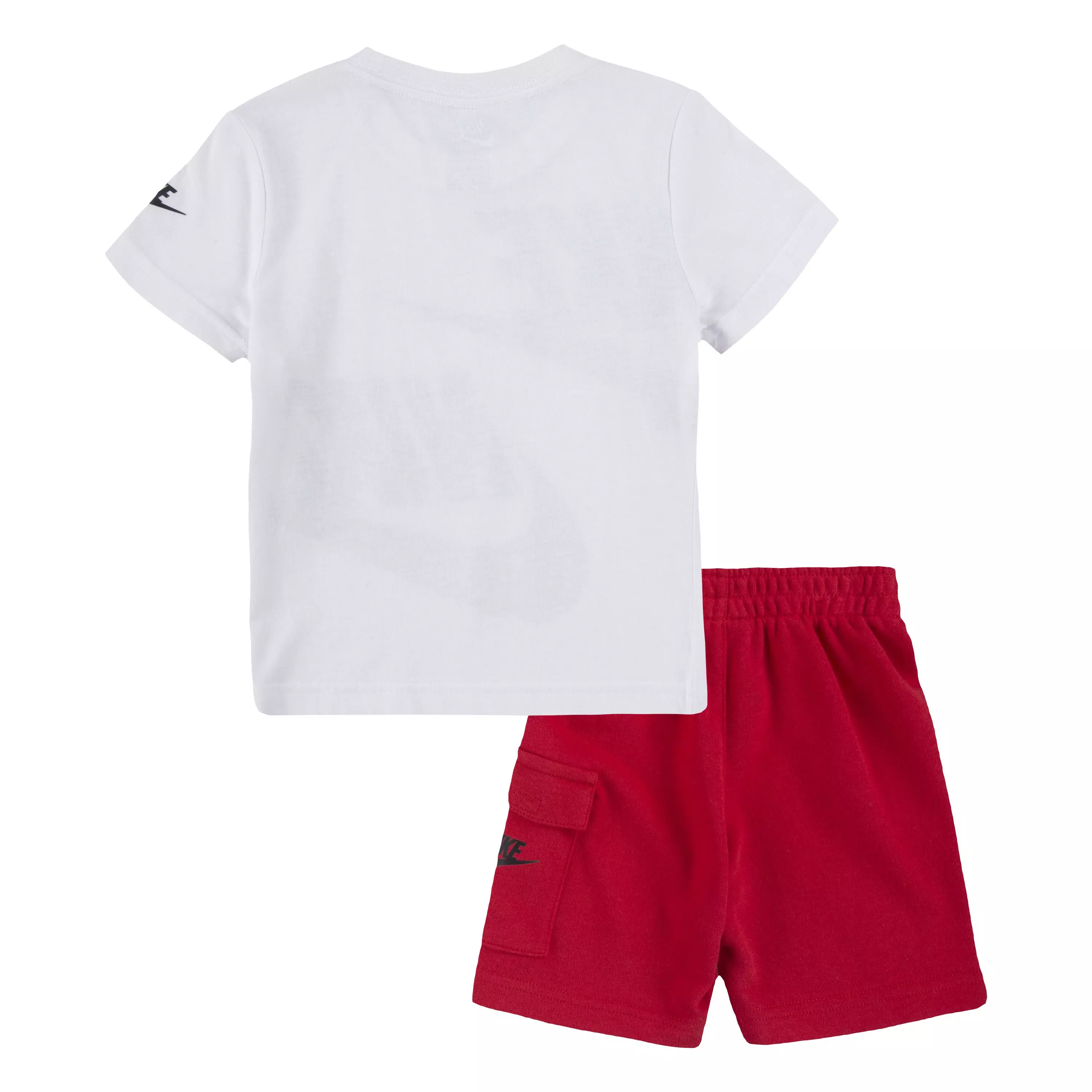 Nike Little Boys' Sportswear Cargo Short Set-Red/White - RED