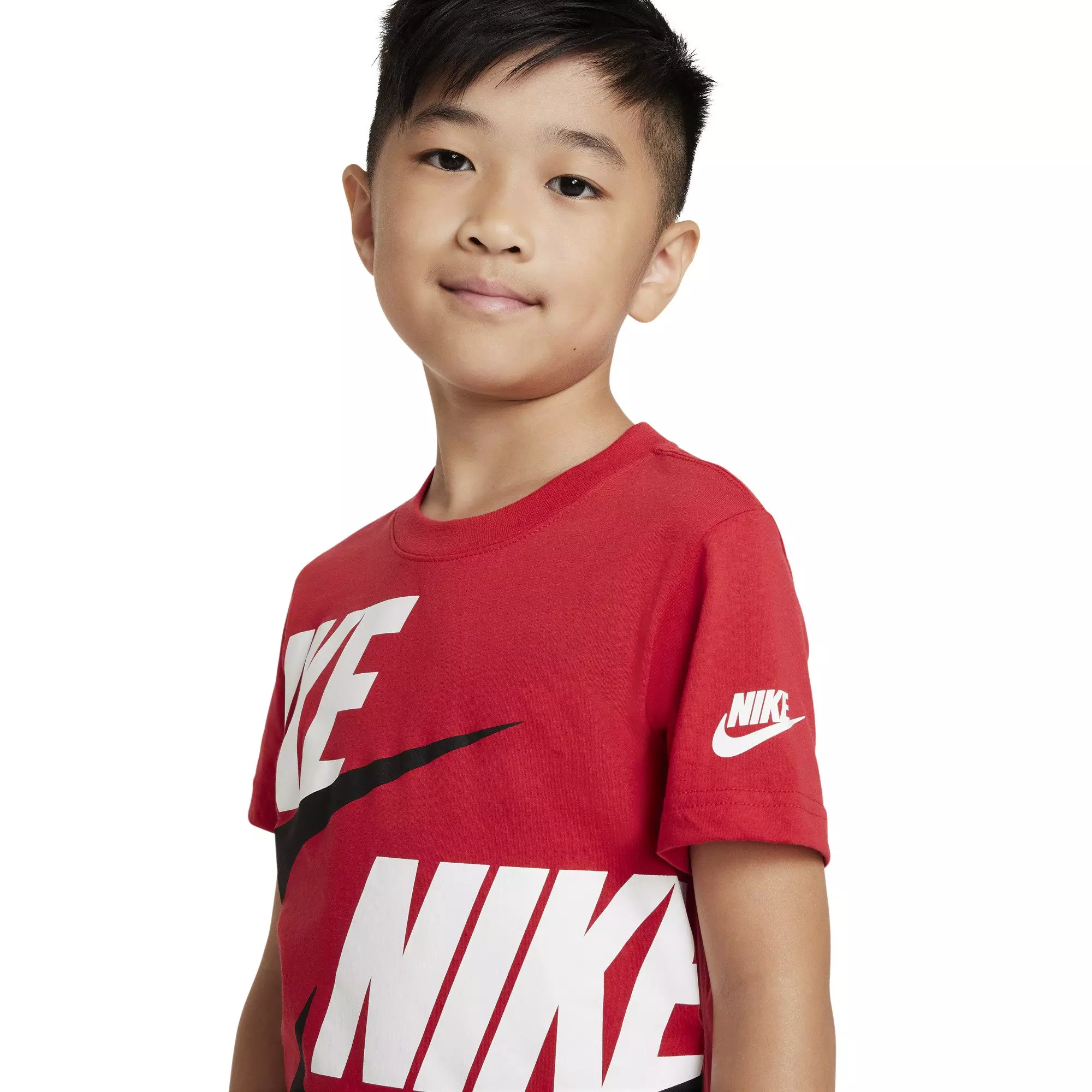 Nike Little Boys' Sportswear HBR Cargo Short Set- Black/Red - BLACK