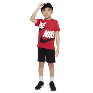 Nike Little Boys' Sportswear HBR Cargo Short Set- Black/Red