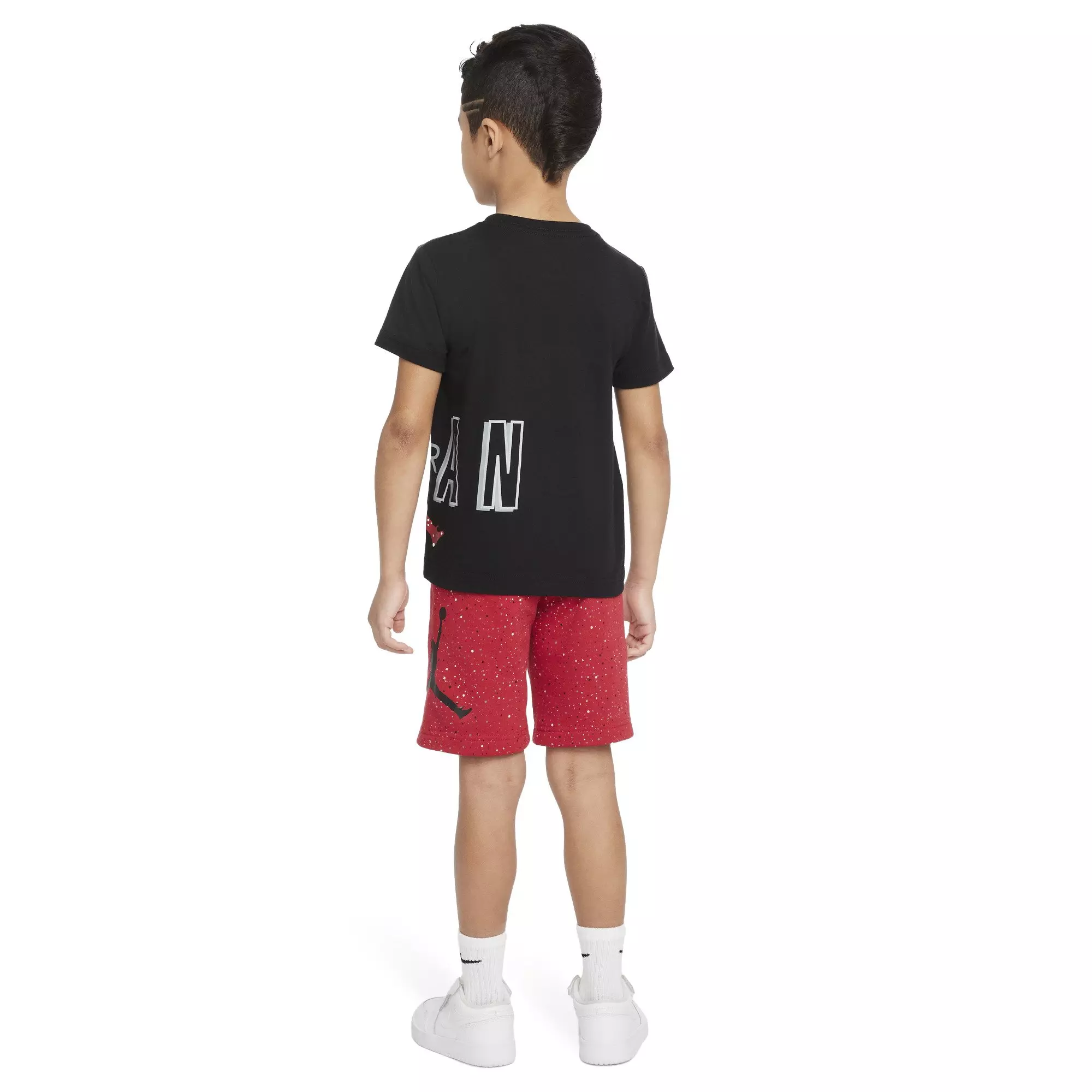 Jordan Little Boys' Speckle Air Jumbled Short Set - Red/Black - RED