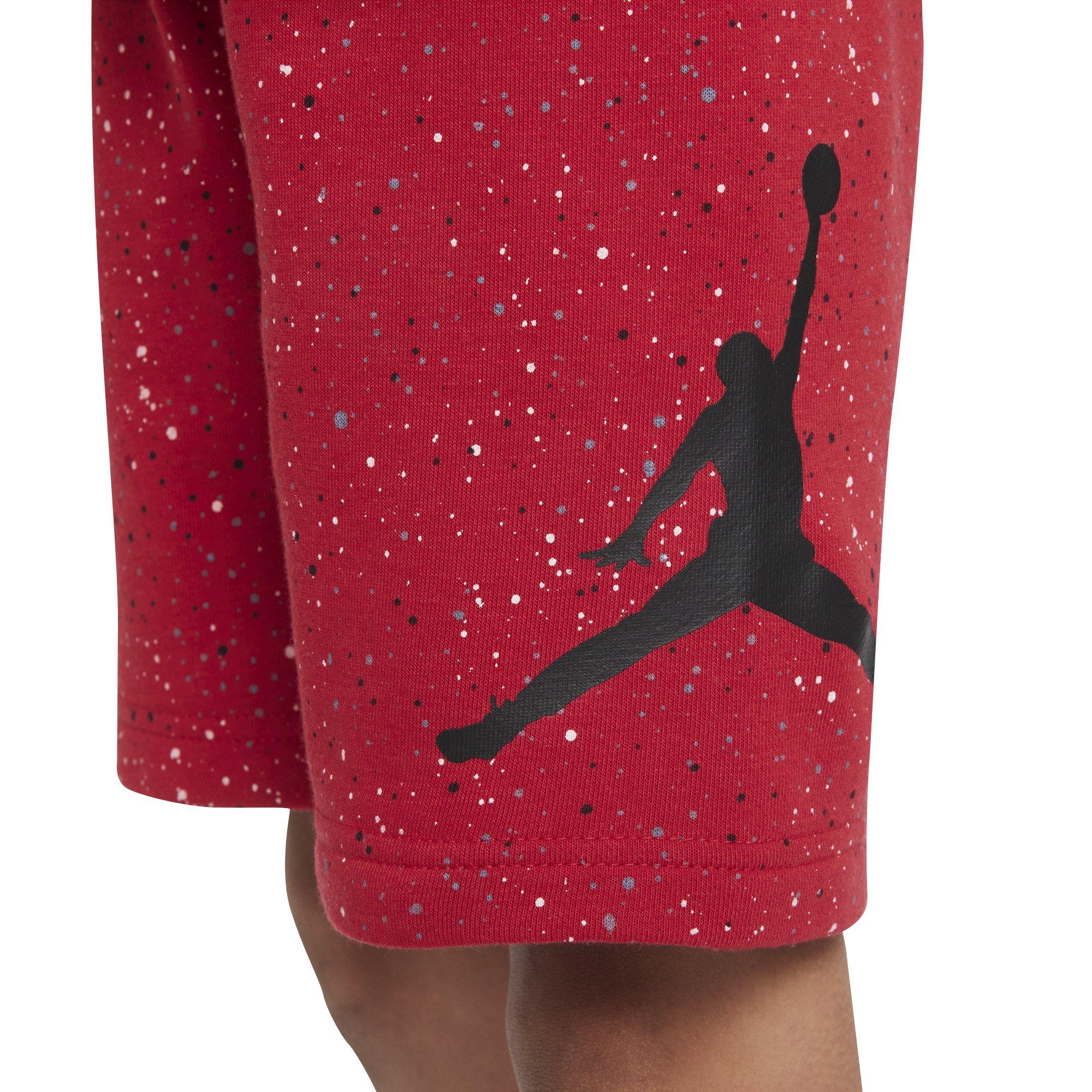 Jordan Little Boys' Speckle Air Jumbled Short Set - Red/Black - RED Thumbnail View 4