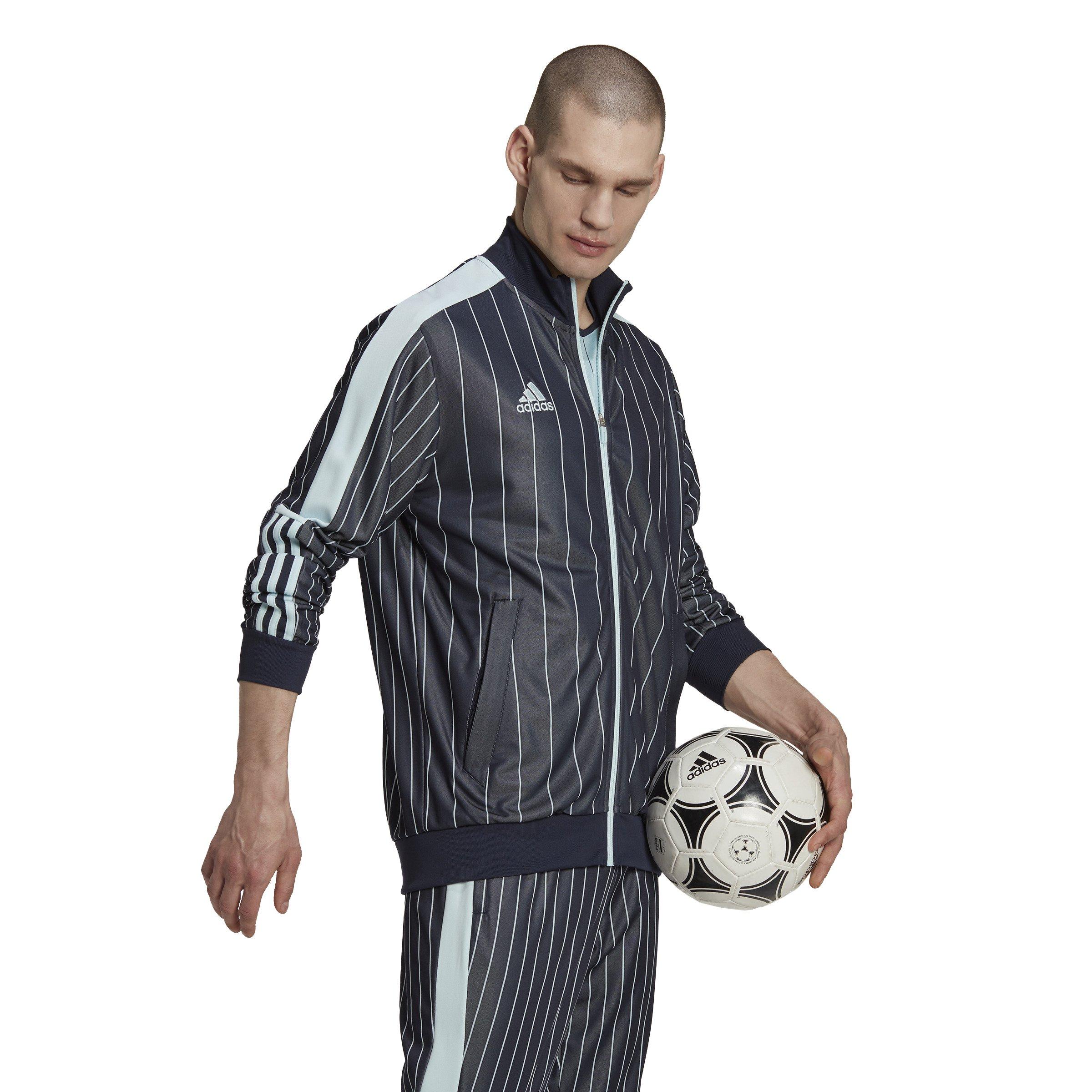 adidas Men's Pinstripe Tiro 21 Track Jacket-Black/Blue - BLACK/BLUE Thumbnail View 7