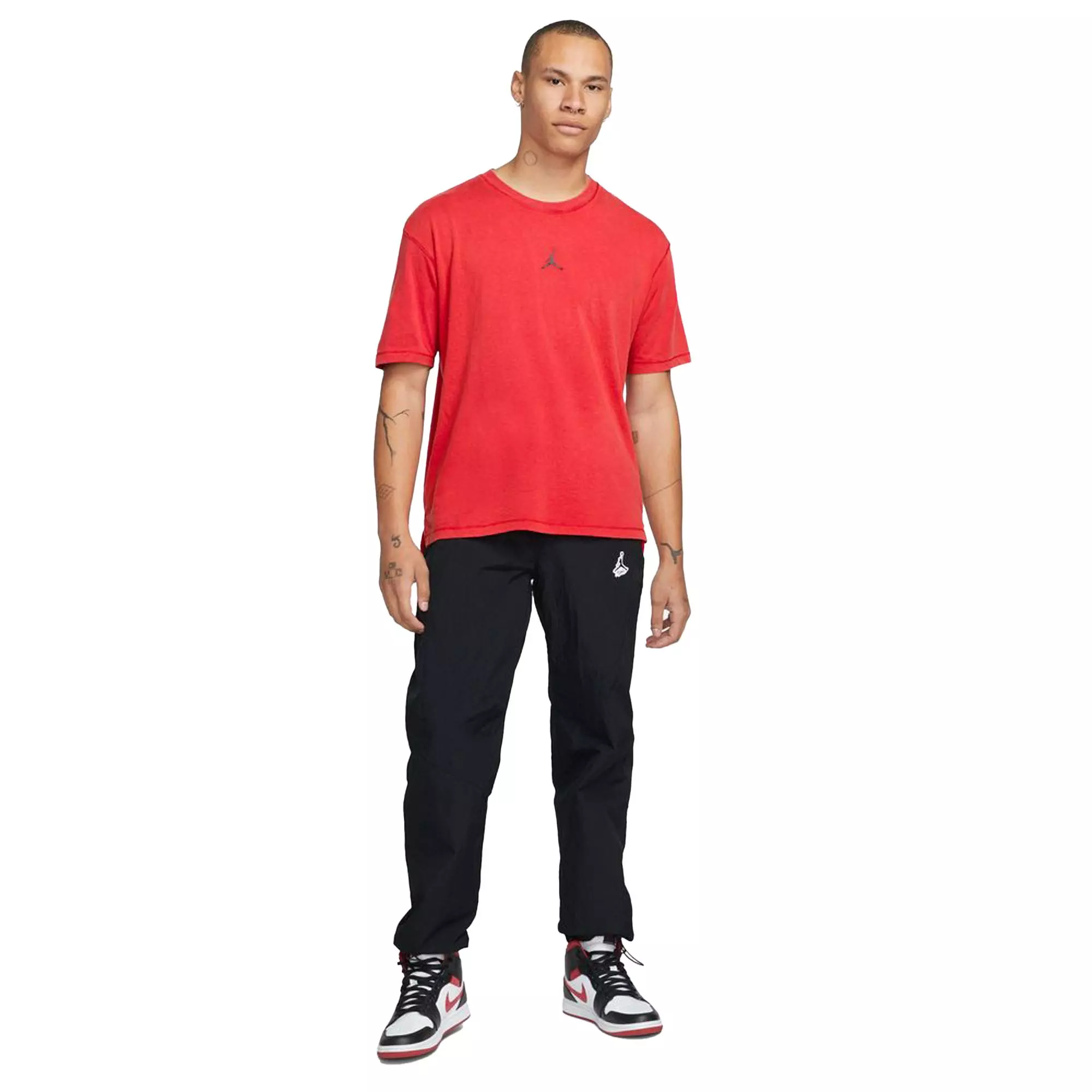 Jordan Men's Sport Dri-FIT Short-Sleeve Tee-Red - RED/BLACK