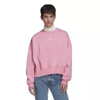 adidas Women's Adicolor Essentials Fleece Crew Sweatshirt-Pink - Hibbett |  City Gear