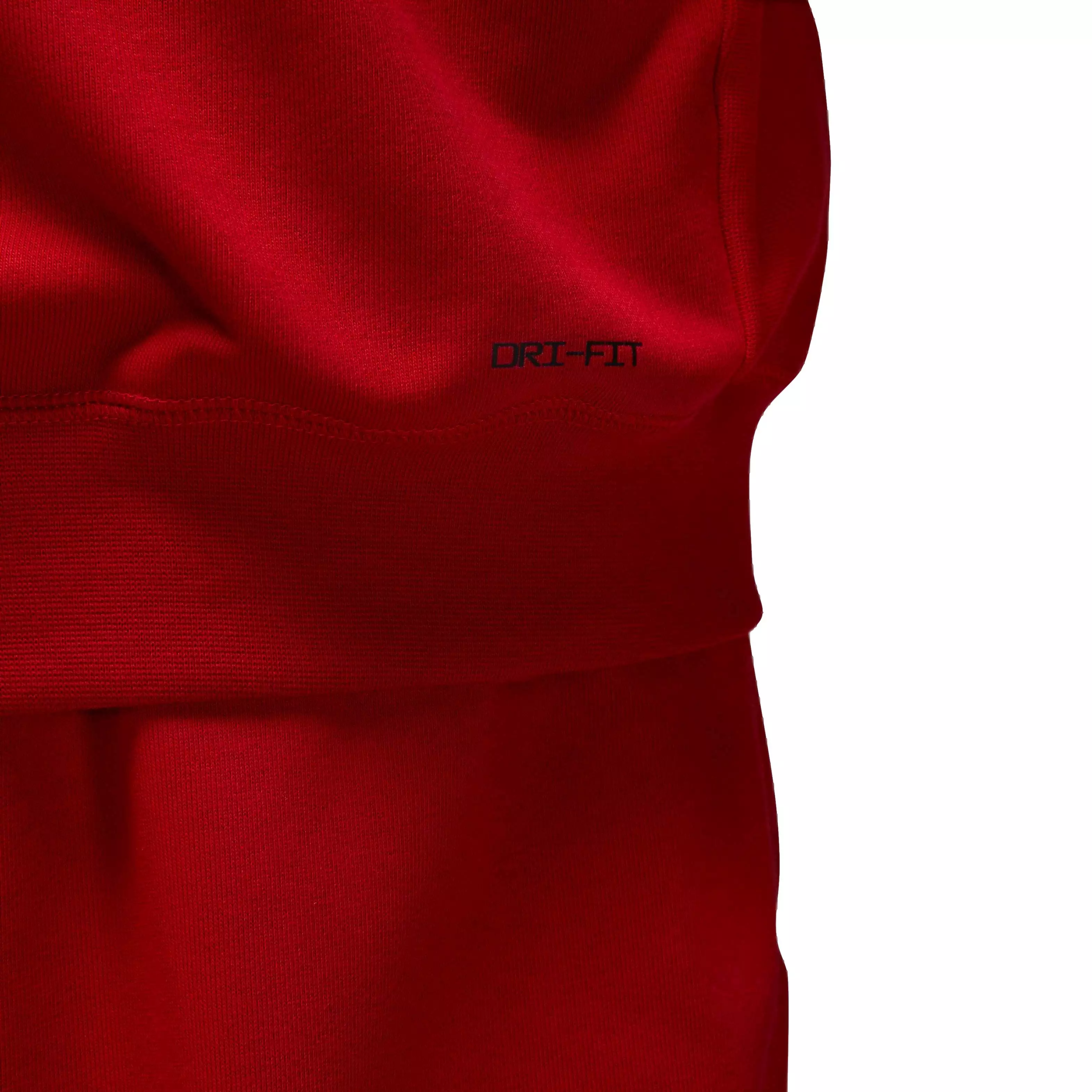 Jordan Men's Sport Dri-FIT Crossover Fleece Pullover Hoodie - RED/BLACK