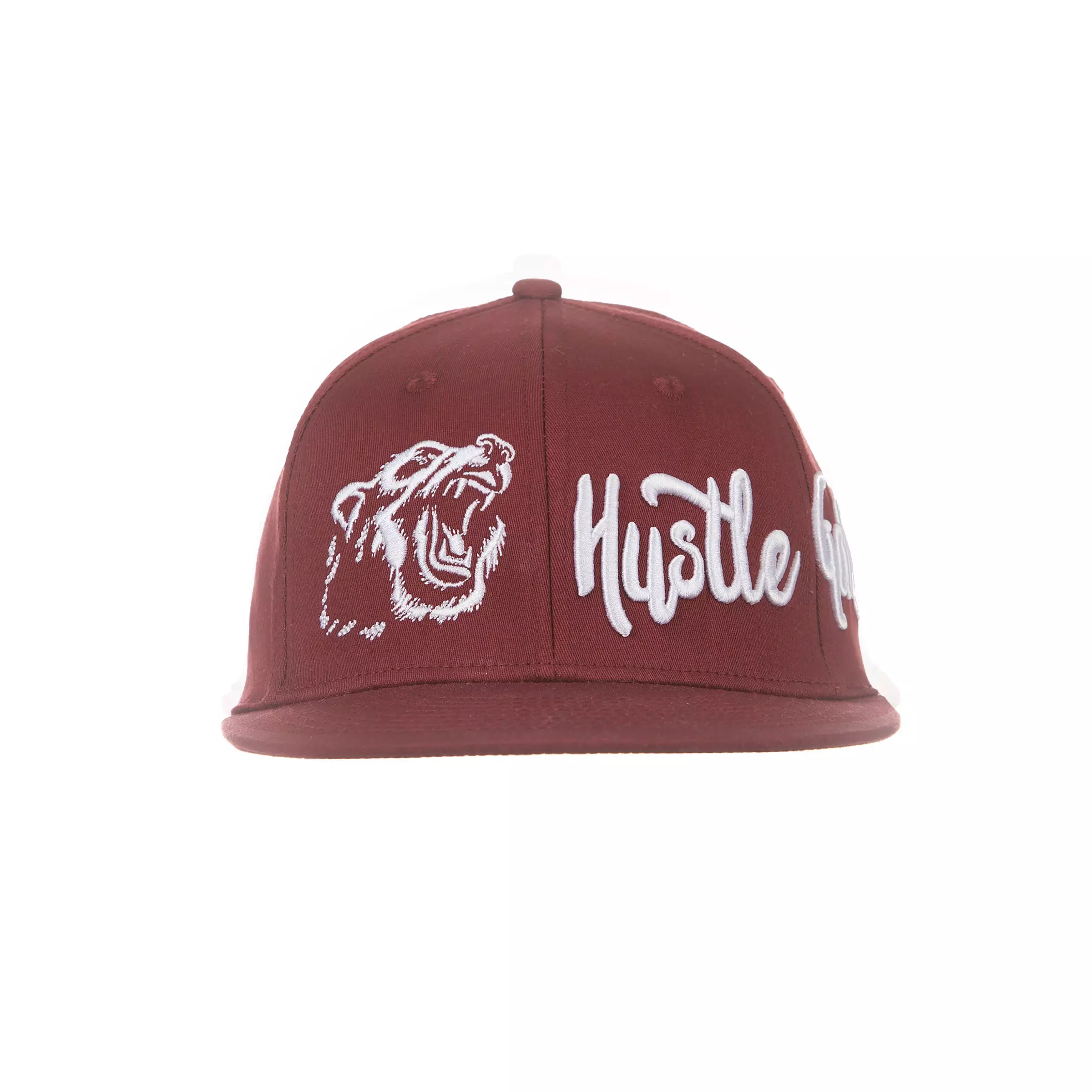 Hustle Gang Grizz Hunter Fitted Hat - BURGUNDY