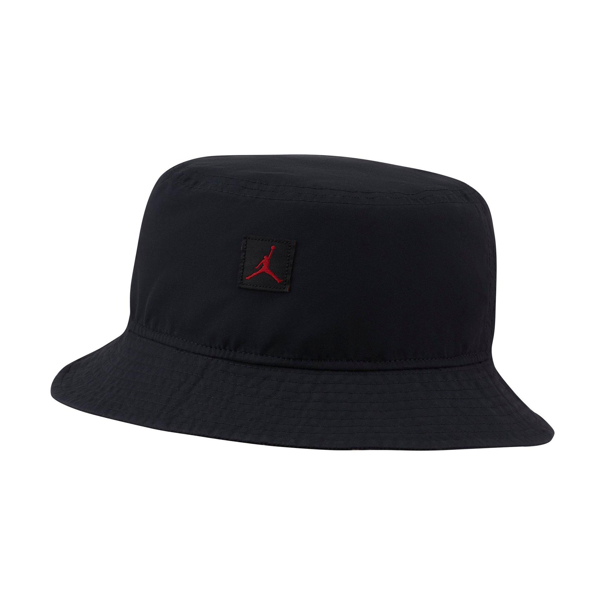 Peached Cotton Canvas Bucket Hat for Men in Black