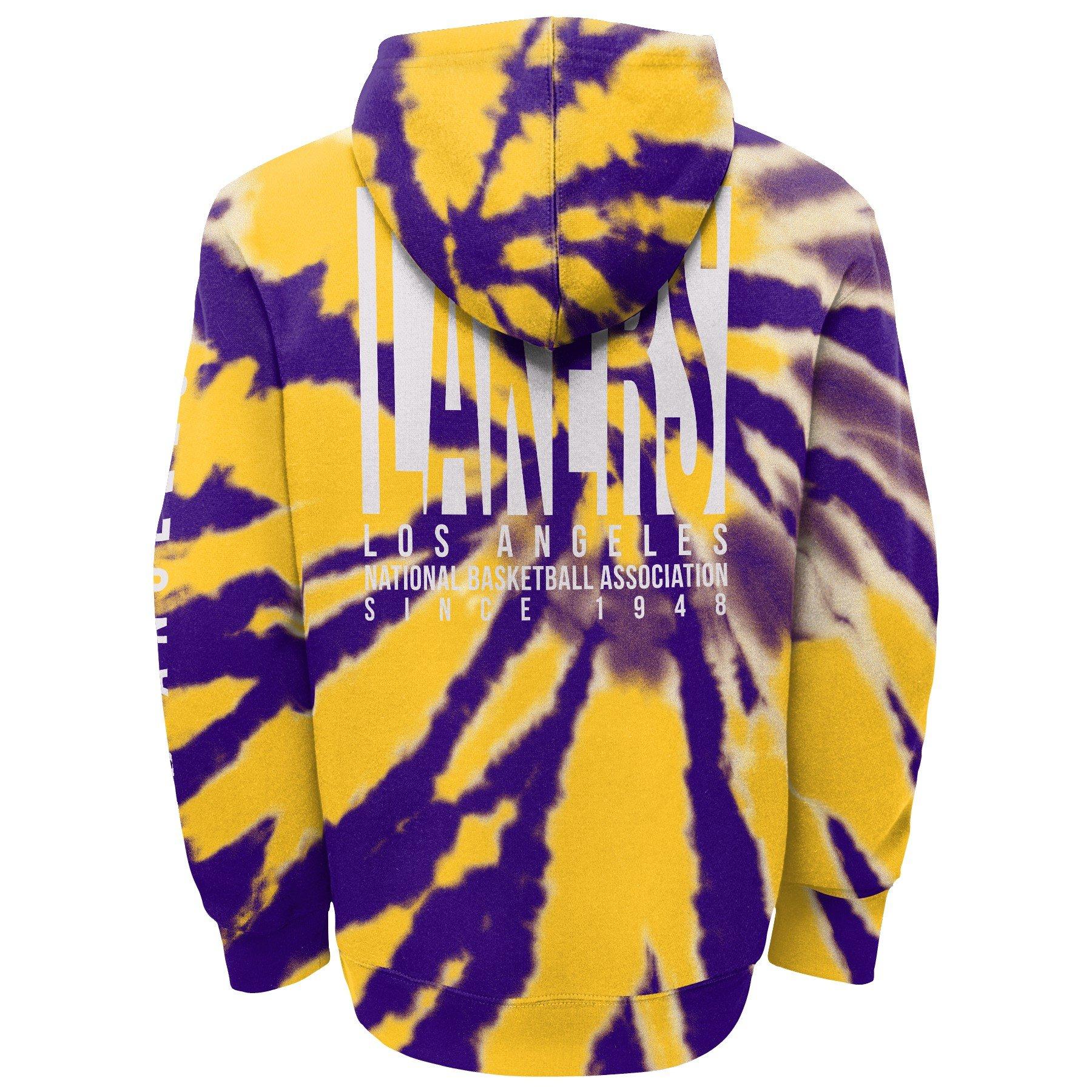 Outerstuff Los Angeles Lakers Youth Pennant Tie Dye T-Shirt 22 / S