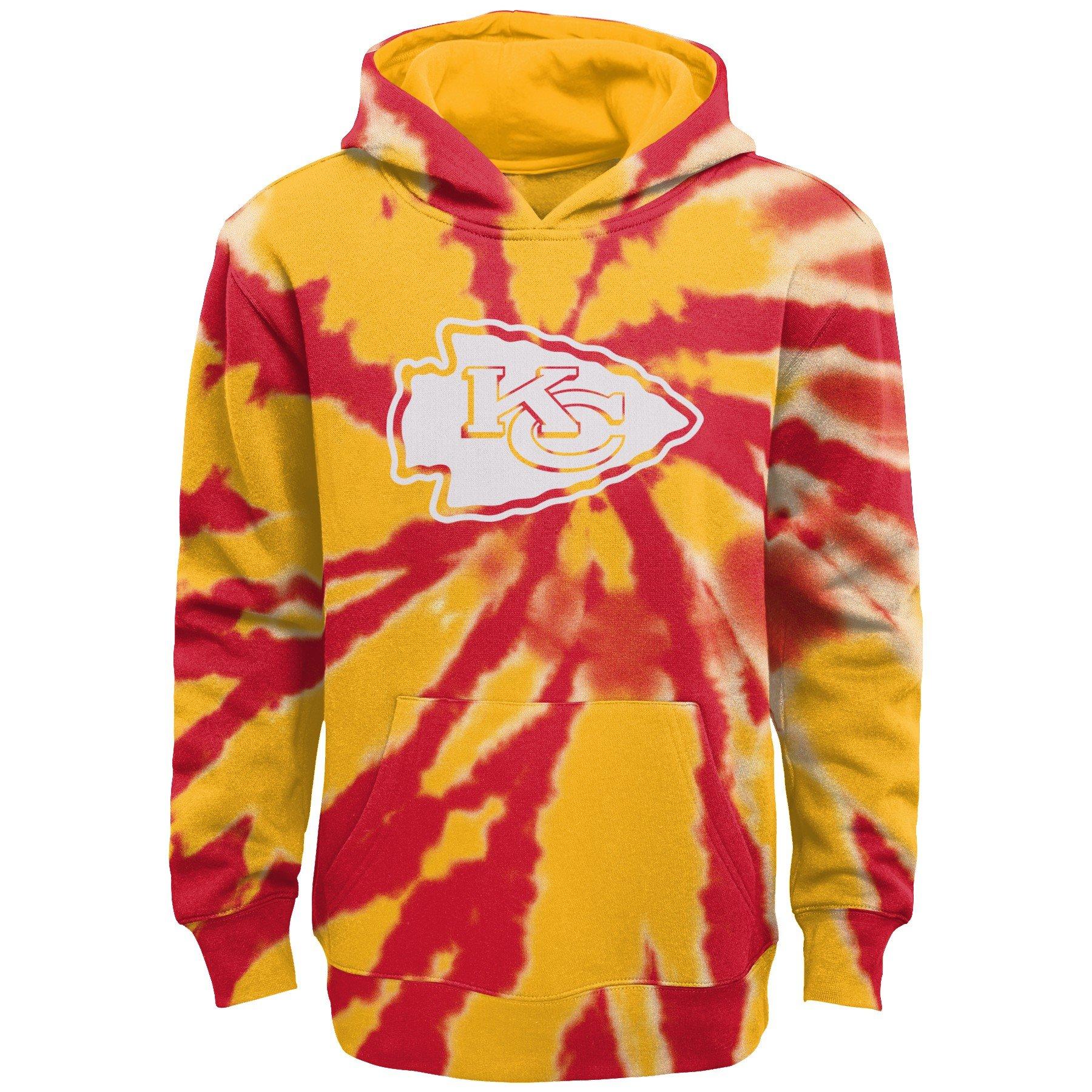 Youth Gold/Red Kansas City Chiefs Pennant Tie-Dye - T-Shirt