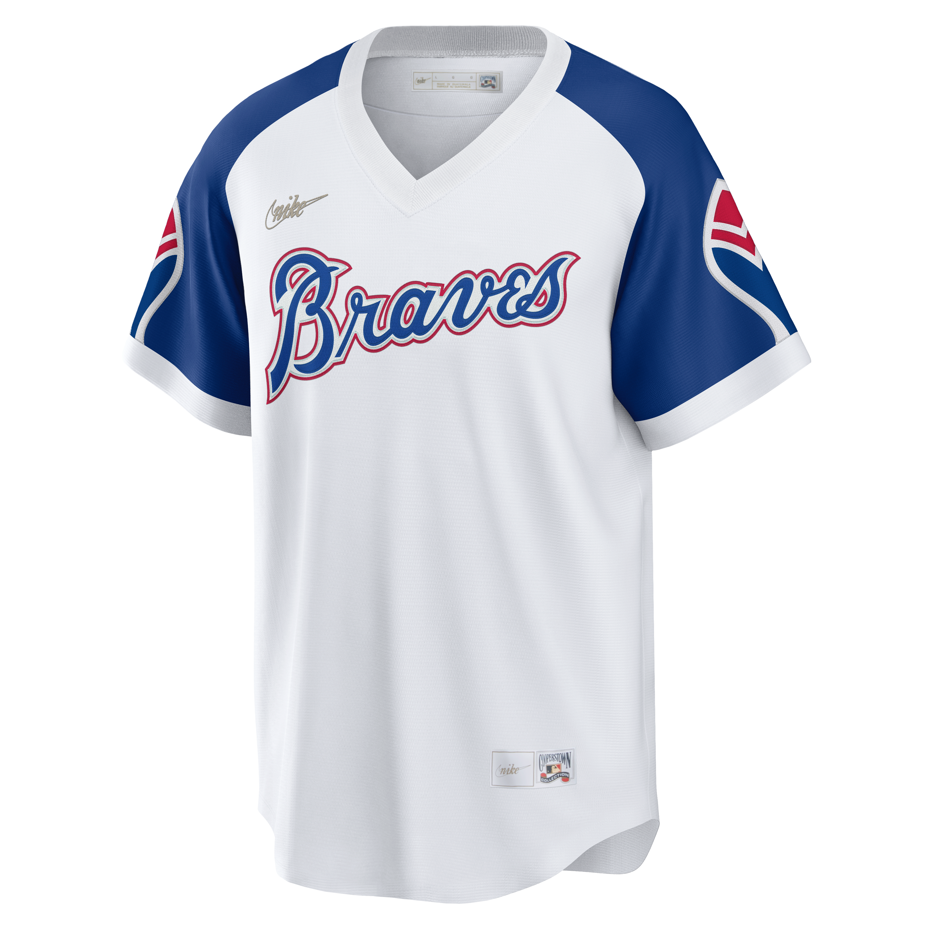 Nike Men's Atlanta Braves Ronald Acuna Jr. #13 Cooperstown Jersey - WHITE