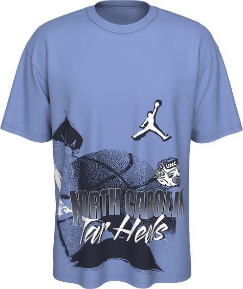 Nike Tee Athletic Cut Blue Carolina Tar Heels Short Sleeve T-Shirt Size M  NCAA