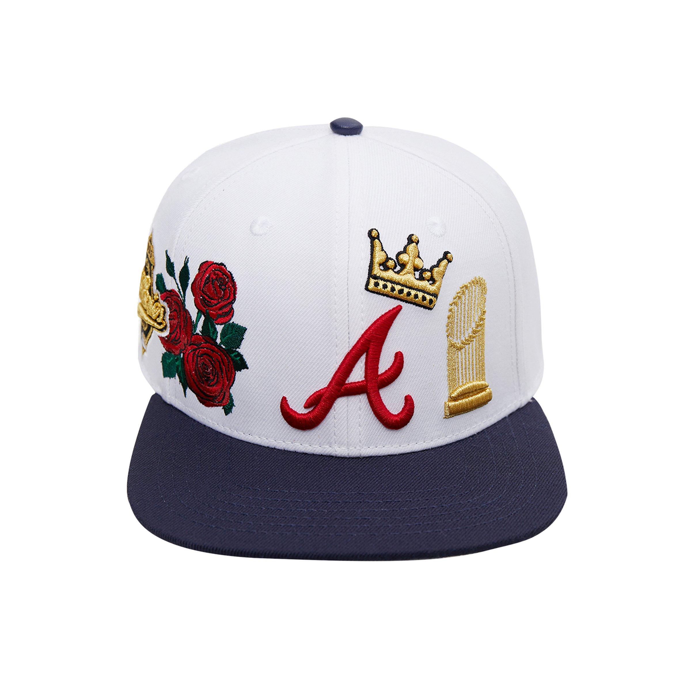 Pro Standard Atlanta Braves Off White Pink Undervisor Snapback Hat -  Hibbett