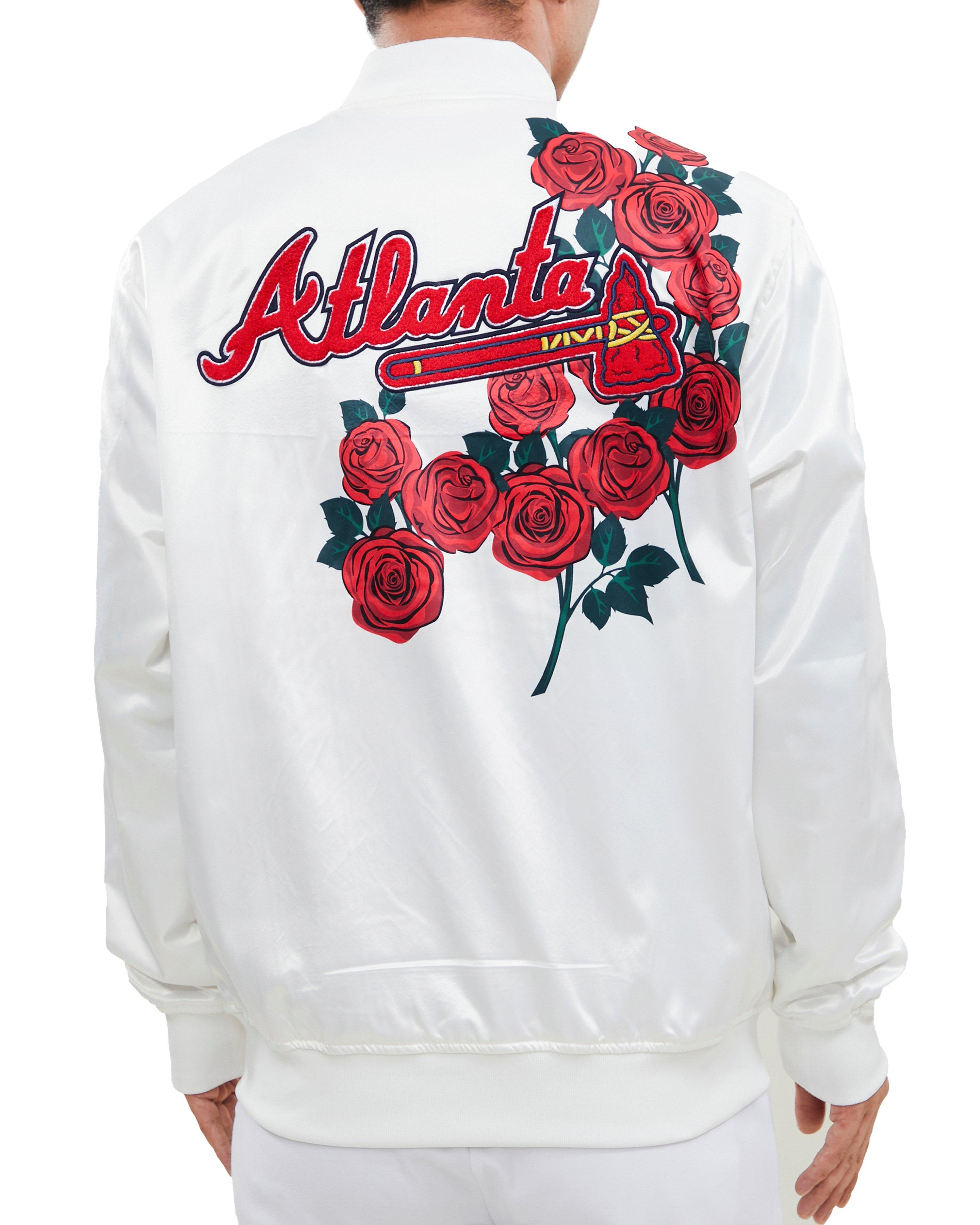 Step up your winter style with a satin jacket from the Braves