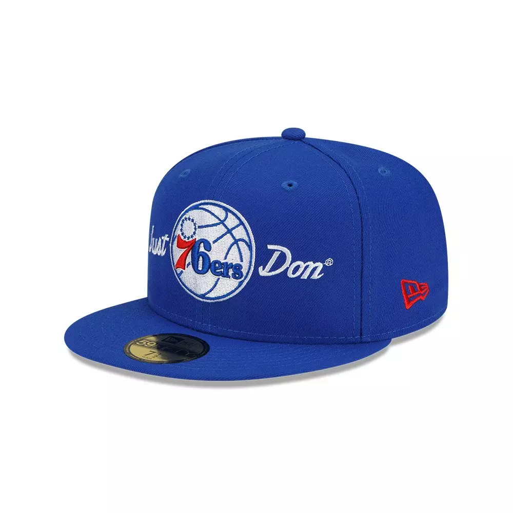 New Era Philadelphia 76ers Just Don NBA 59FIFTY Fitted Hat - BLUE
