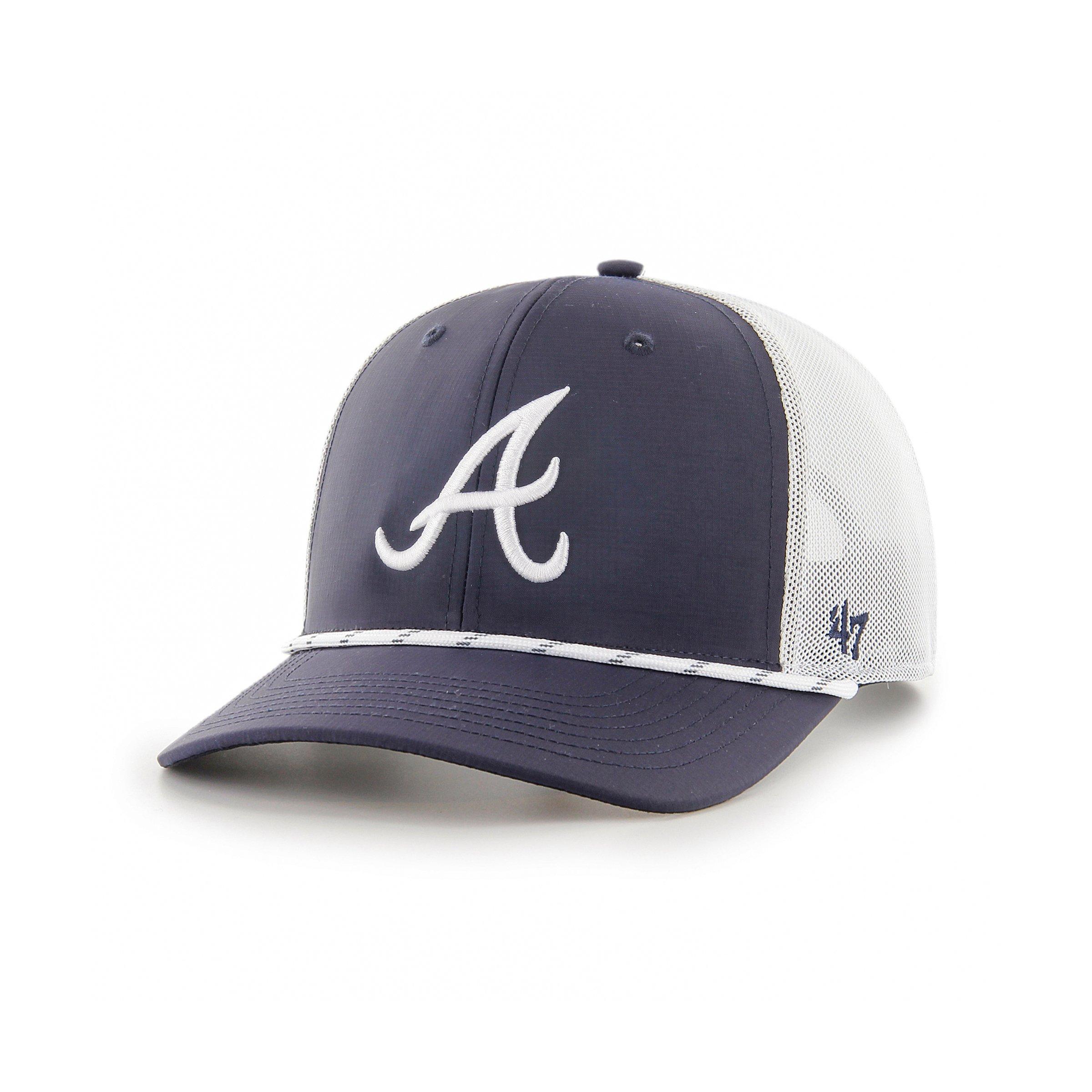 47 Atlanta Braves Team Navy Trucker Mesh Snapback Hat, One Size