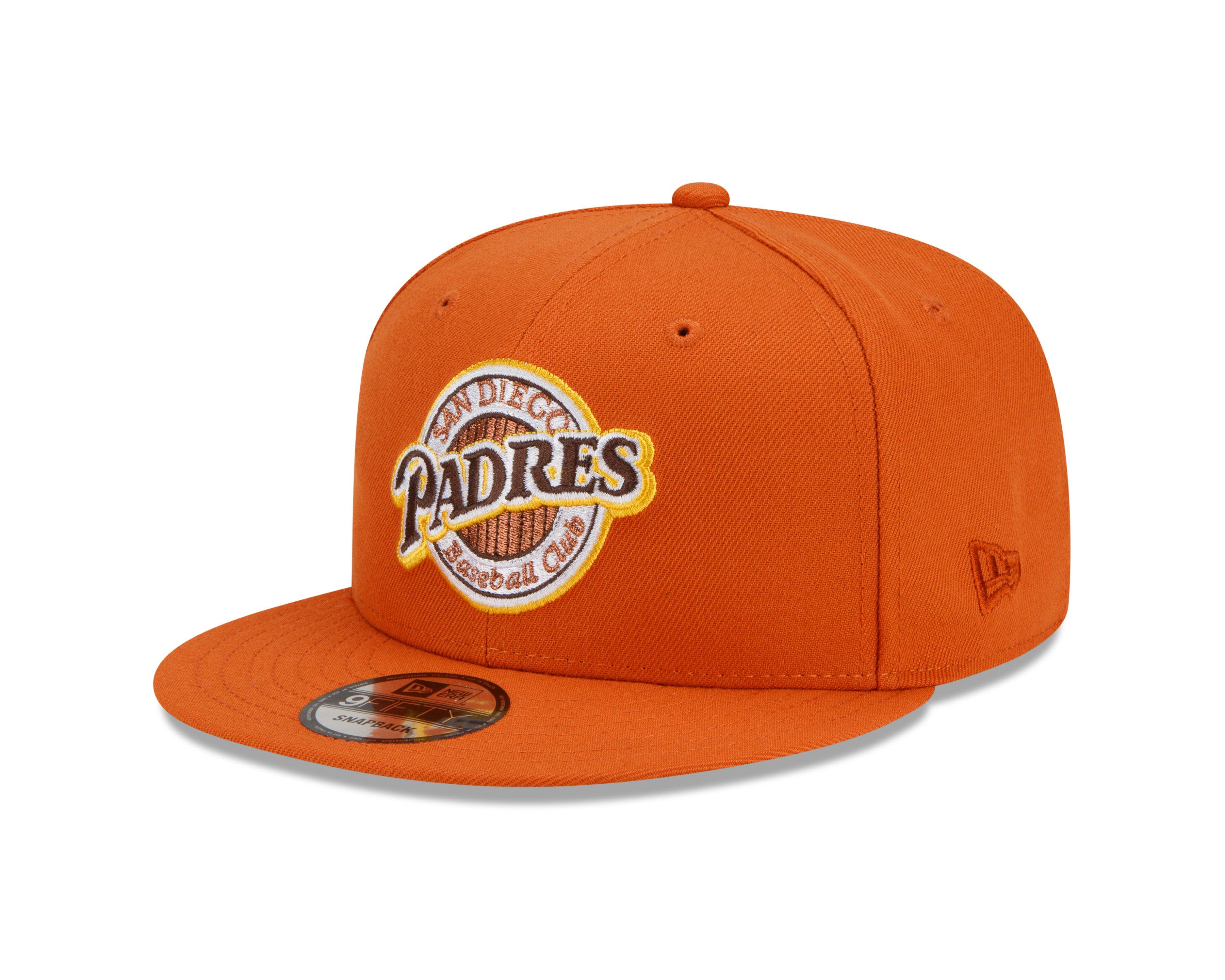 New Era 9TWENTY San Diego Padres 1985 Strapback Hat Brown Orange