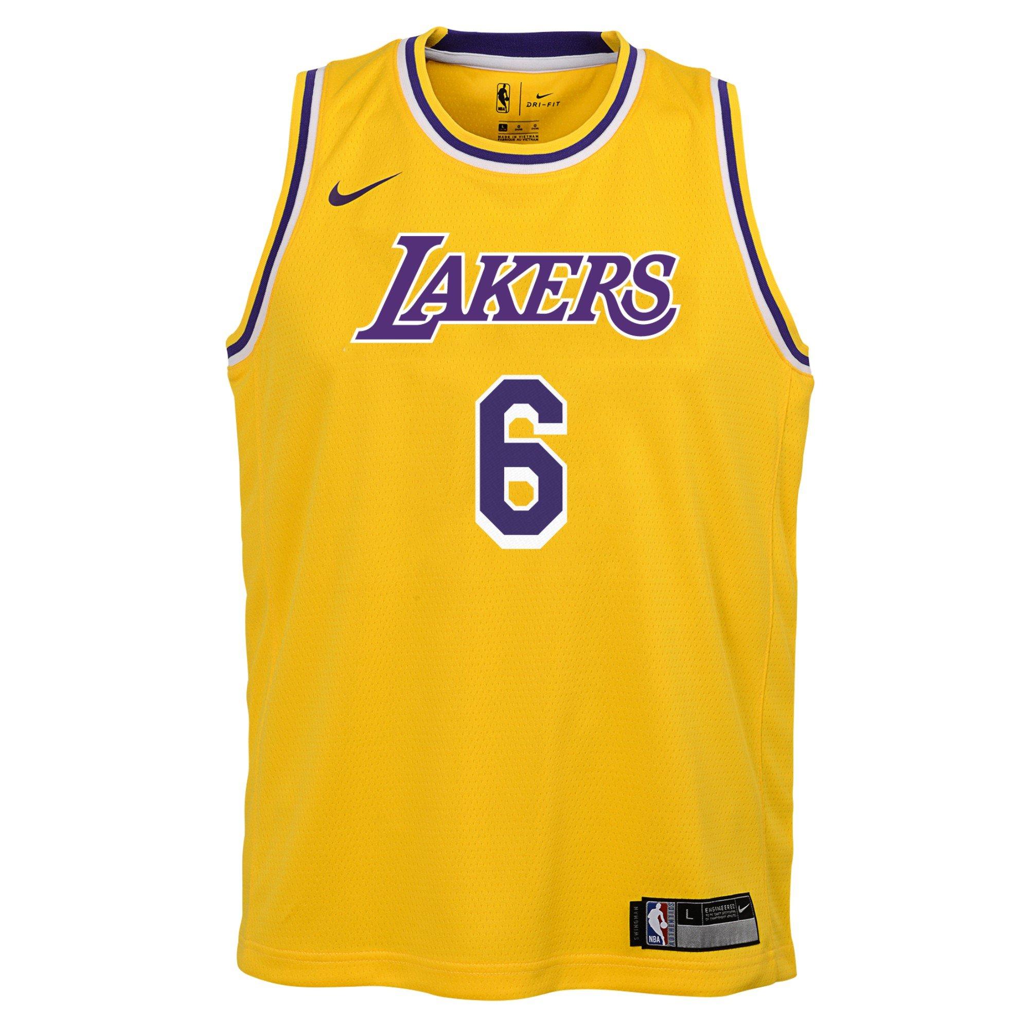 LeBron James Los Angeles Lakers Nike Earned Edition Swingman Jersey Medium
