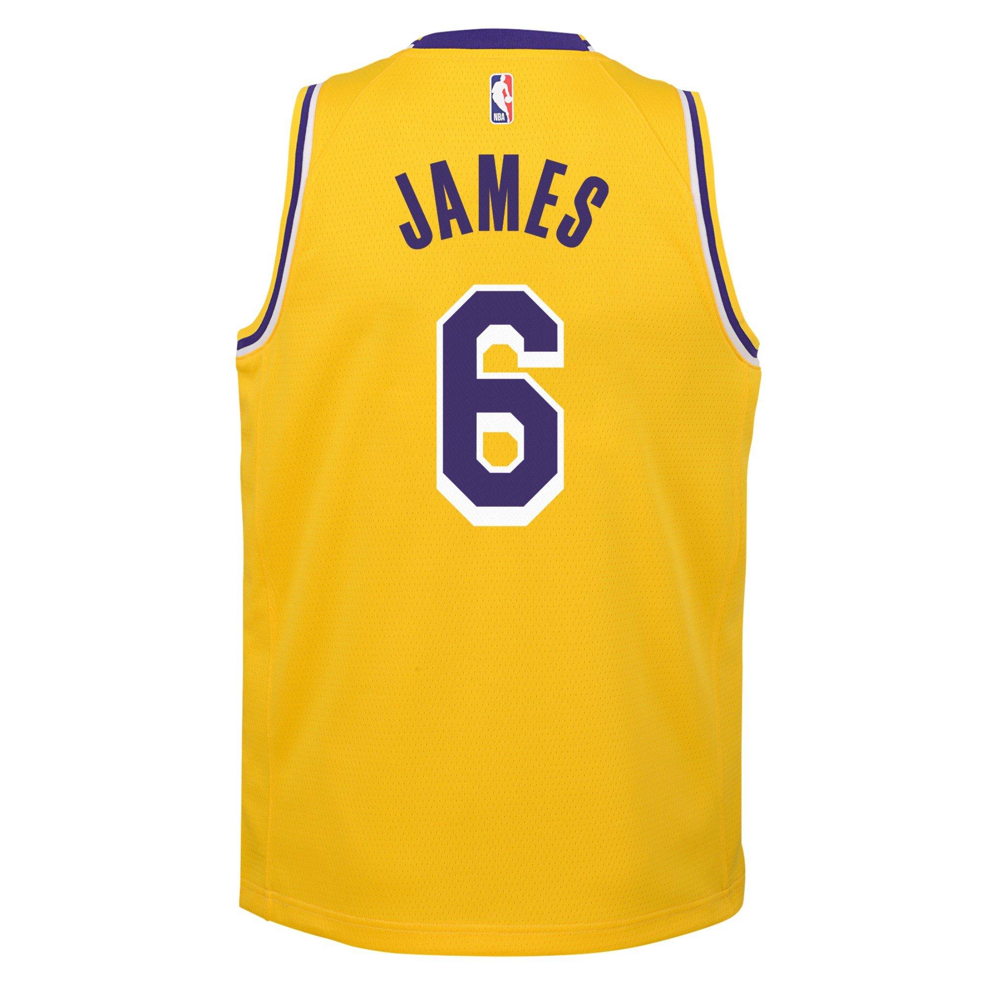 Nike Youth Los Angeles Lakers Lebron James Icon Edition Swingman Jersey -  Hibbett