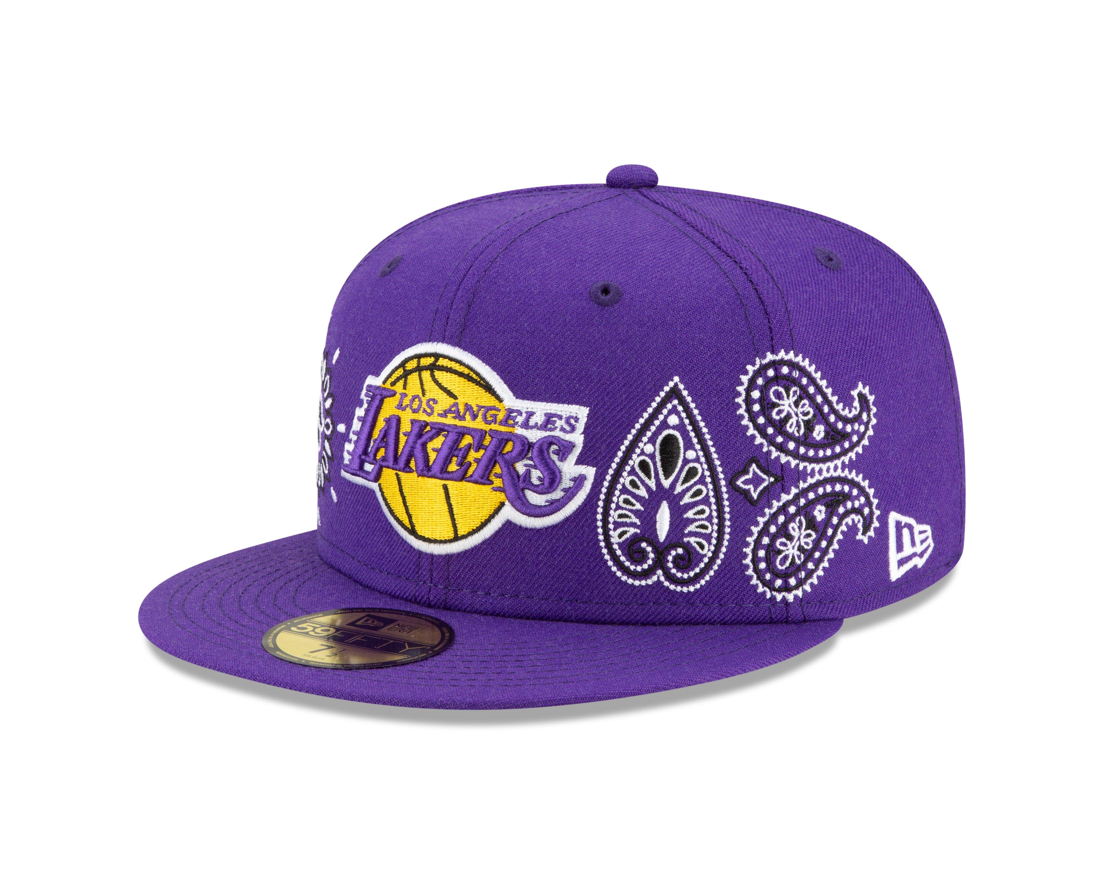New Era LA Lakers NBA Colour Block shorts, black, purple and yellow
