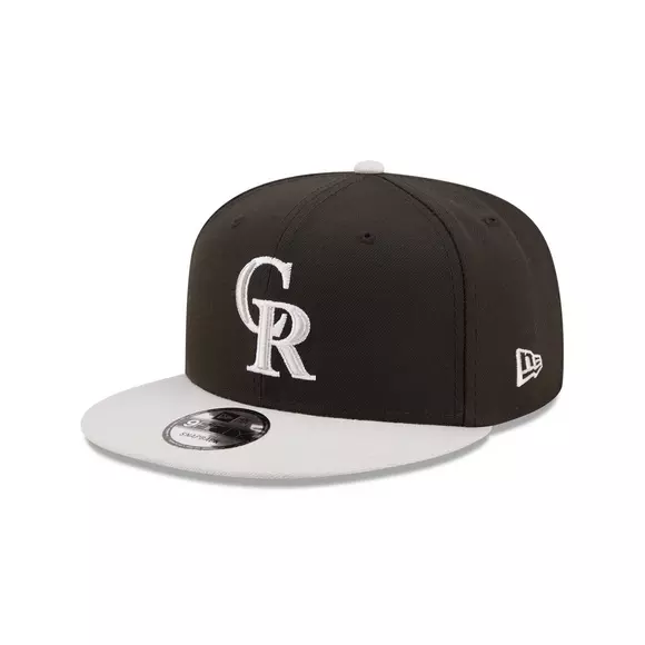 Colorado Rockies TEAM-BASIC 2 Black-White Fitted Hat