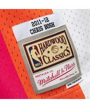 Men's Mitchell & Ness Chris Bosh White Miami Heat 2011-12 Hardwood Classics Swingman Jersey