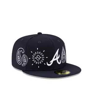 NWT ATLANTA BRAVES SIDE PATCH LOGO FITTED HAT NEW ERA 59FIFTY 5950 SIZE 7  1/2