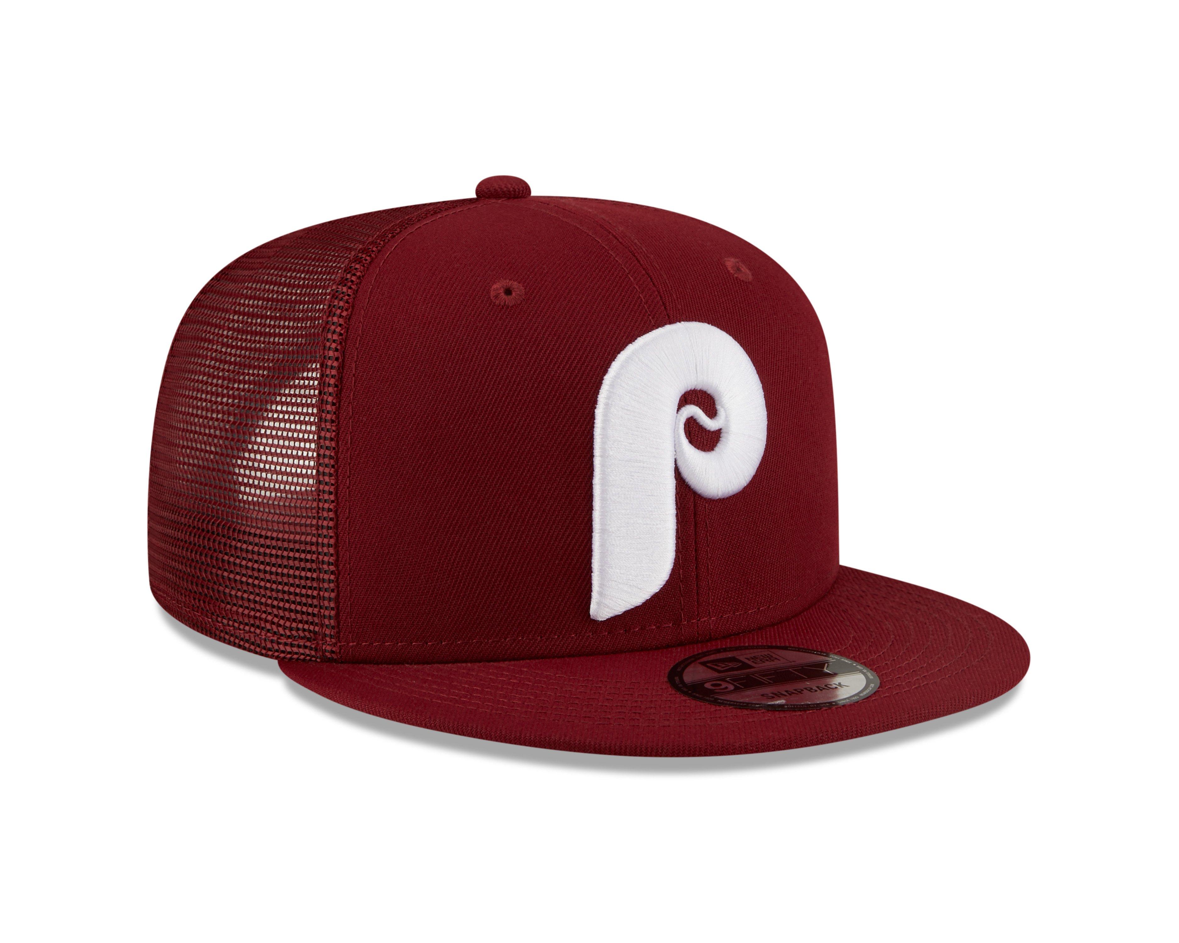 Philadelphia Phillies MLB HAT Cooperstown Col Flat Brim Cap Maroon SMALL  SIZE 7