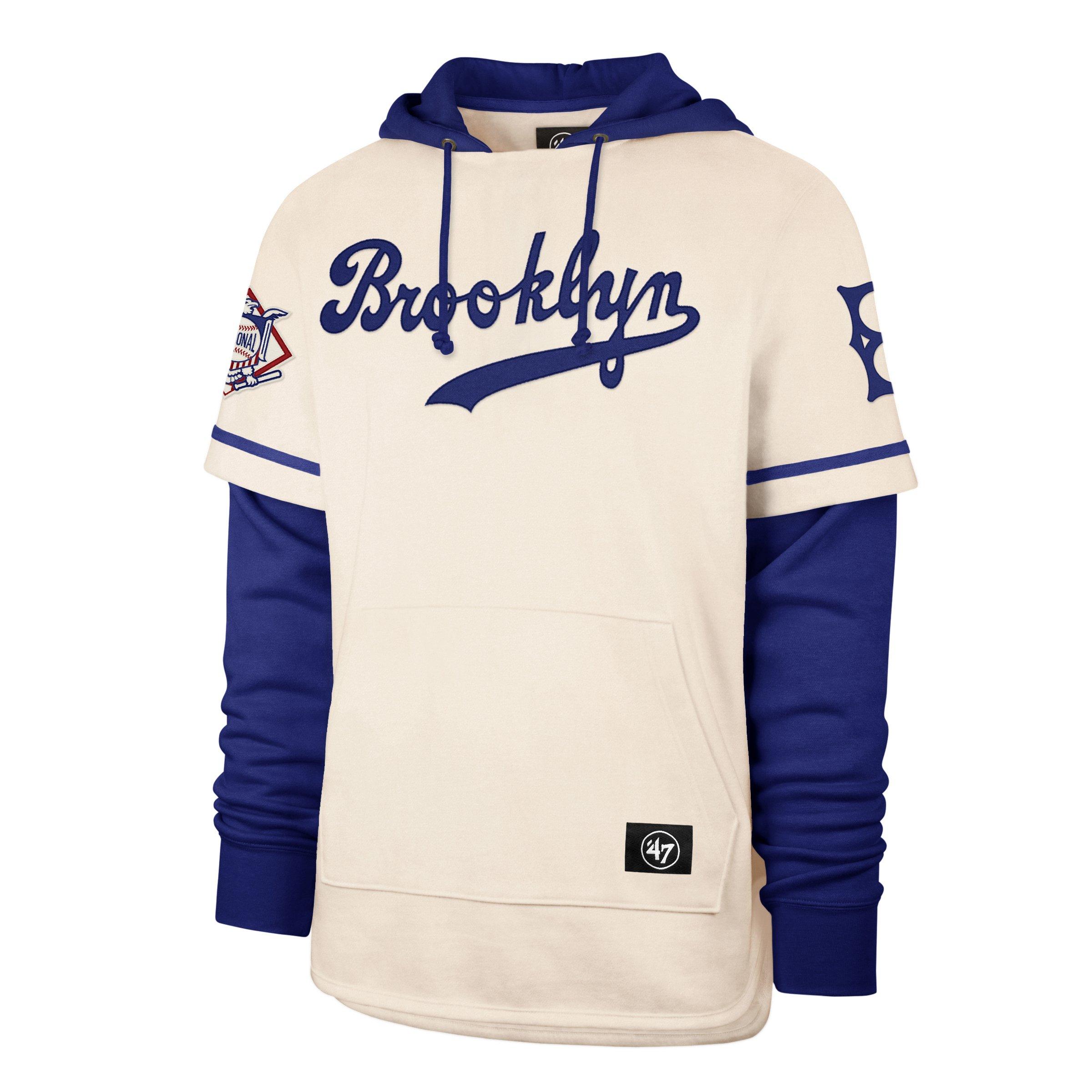 47 Brand LA Dodgers Pullover Hoodie In Black With Chest And Back Print for  Men