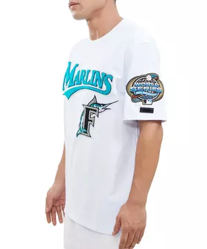 Nike Men's Miami Marlins Black Cooperstown Wordmark T-Shirt