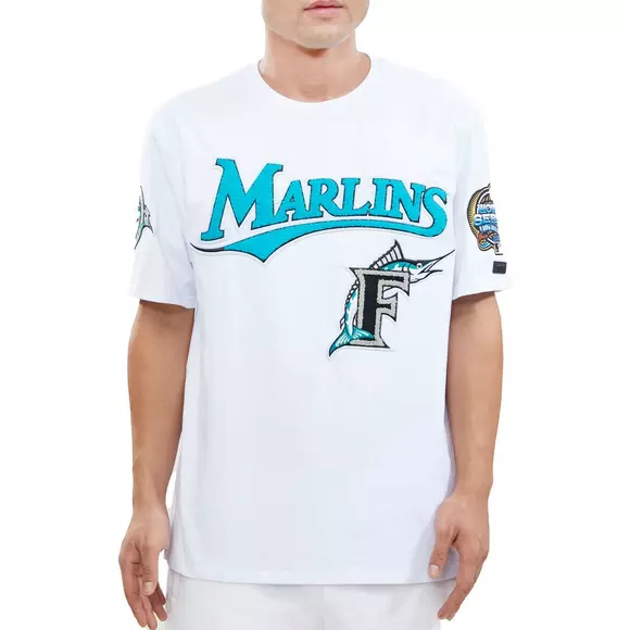 Pro Standard Men's Florida Marlins Cooperstown Patch T-Shirt - Hibbett