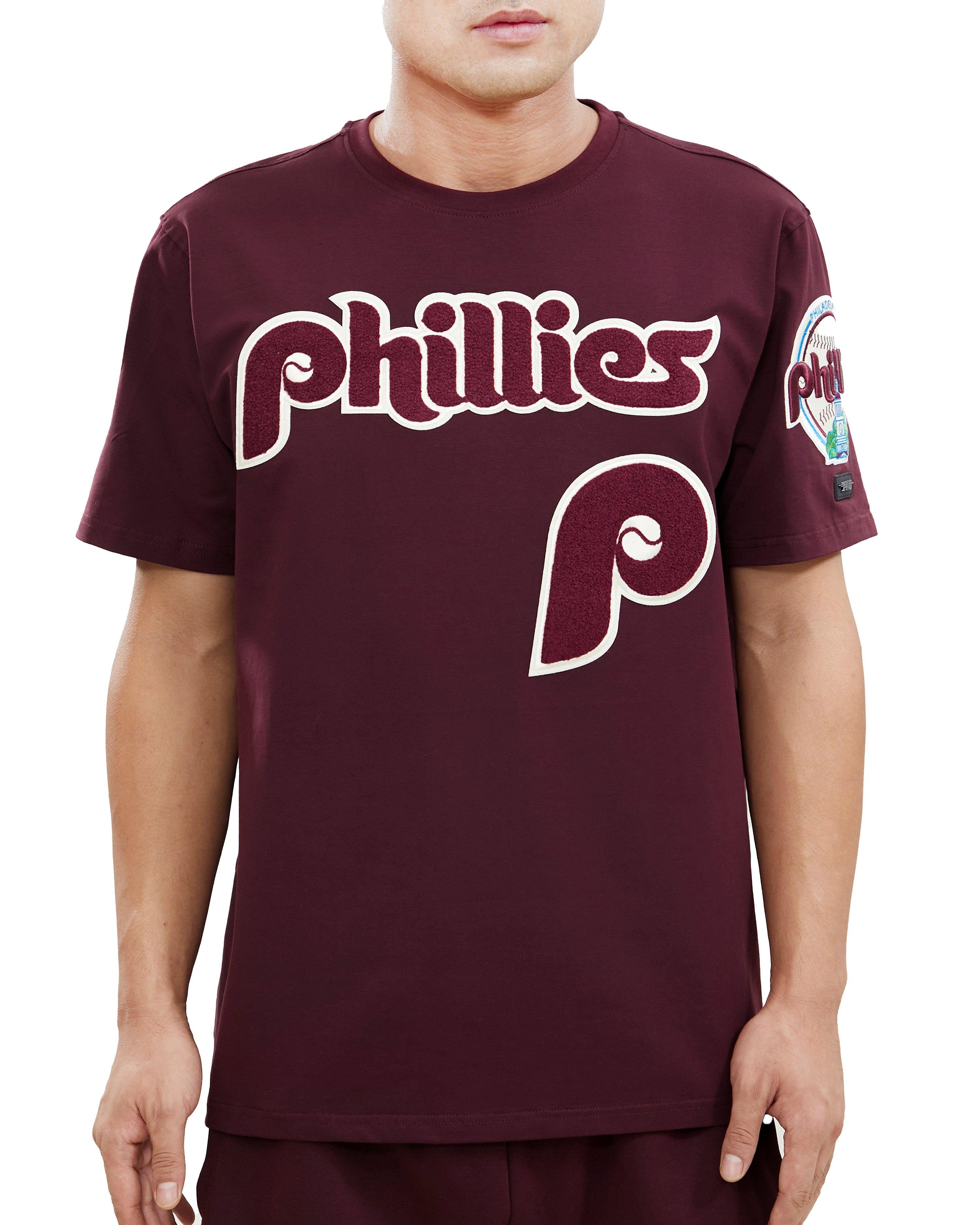 Women's Philadelphia Phillies Pro Standard Maroon Classic Team Boxy Cropped  T-Shirt