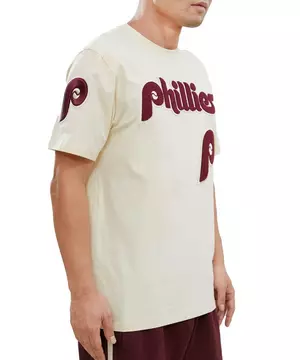 Pro Standard Cream Philadelphia Phillies Cooperstown Collection Old English T-Shirt