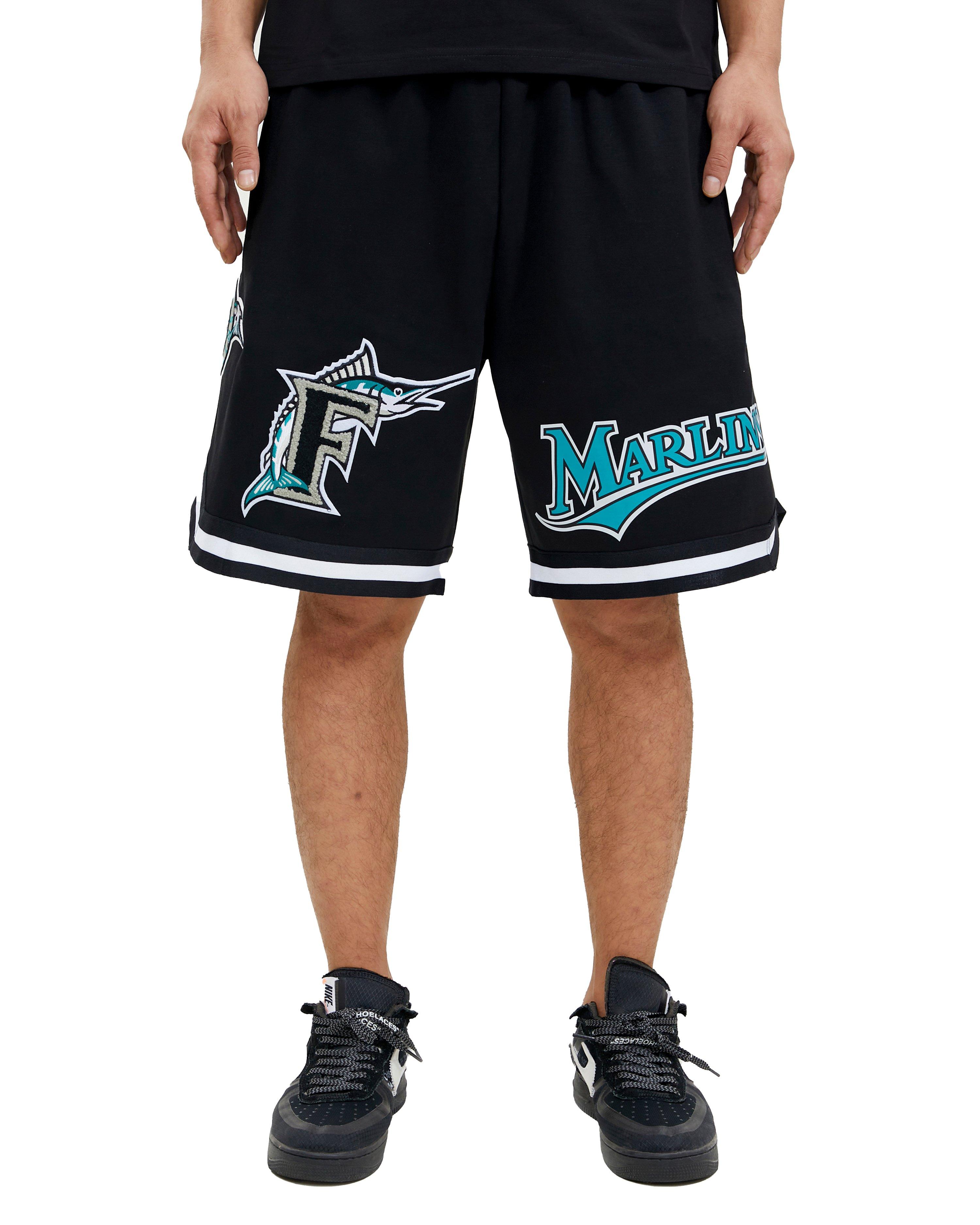 Pro Standard Men's Florida Marlins Cooperstown Patch Shorts