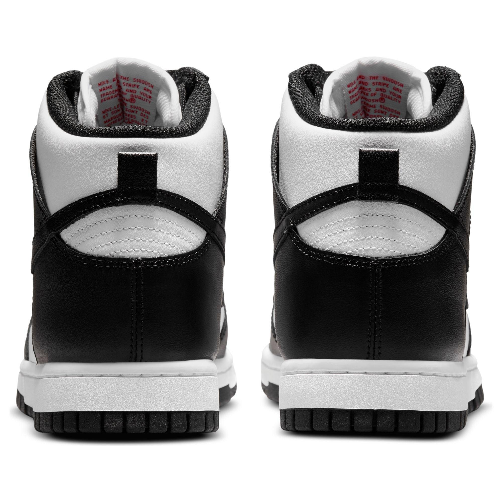 Nike Dunk High "White/Black/University Red" Women's Shoe - BLACK/WHITE Thumbnail View 8