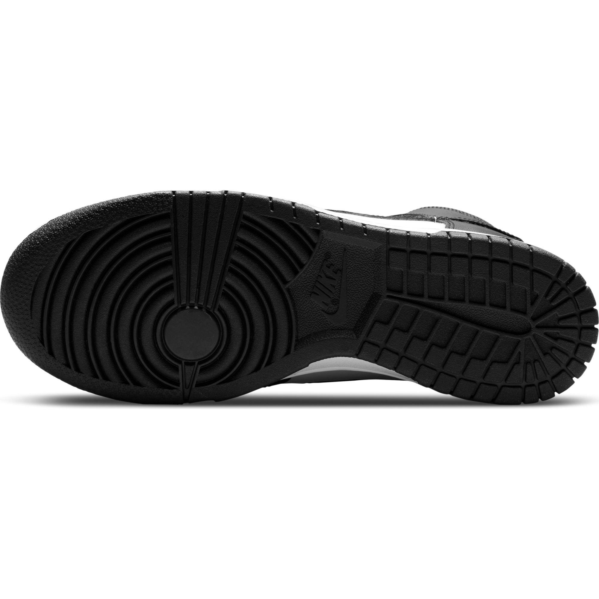 nike dunk high black white university red