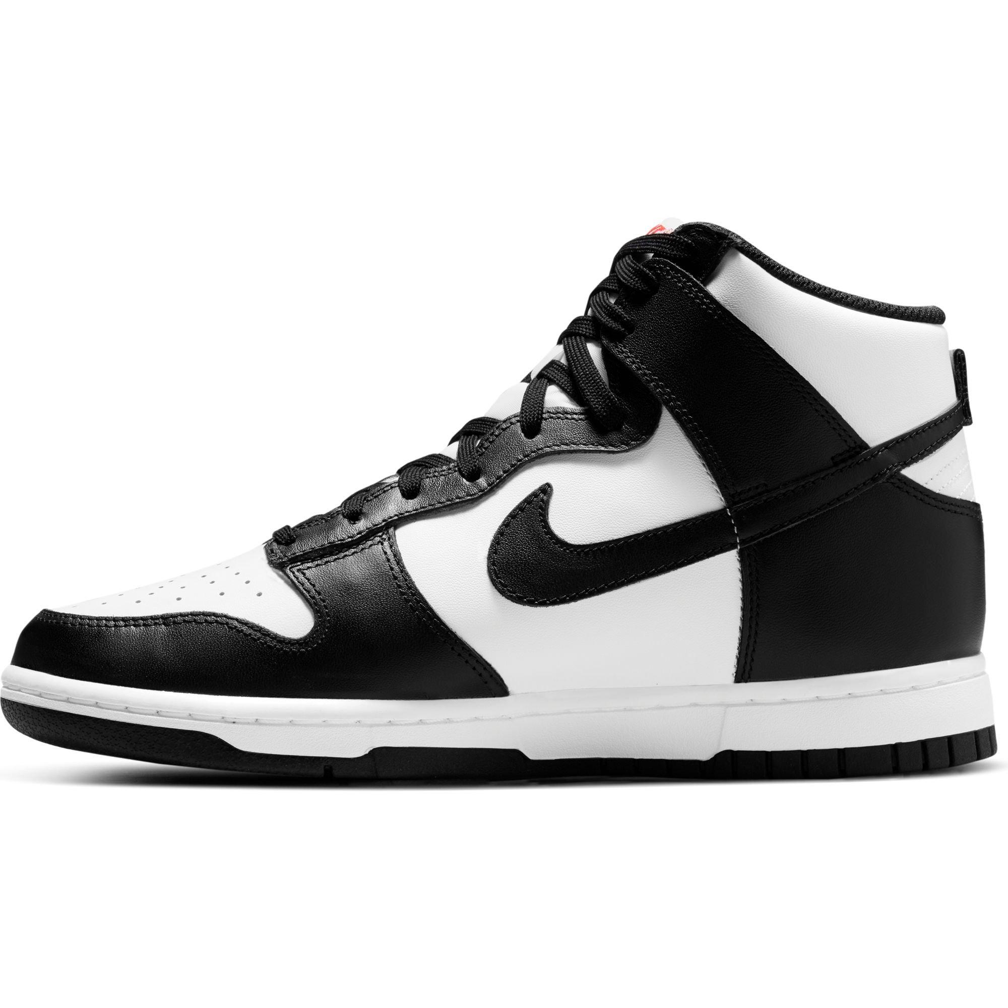 Nike Dunk High "White/Black/University Red" Women's Shoe - BLACK/WHITE Thumbnail View 7