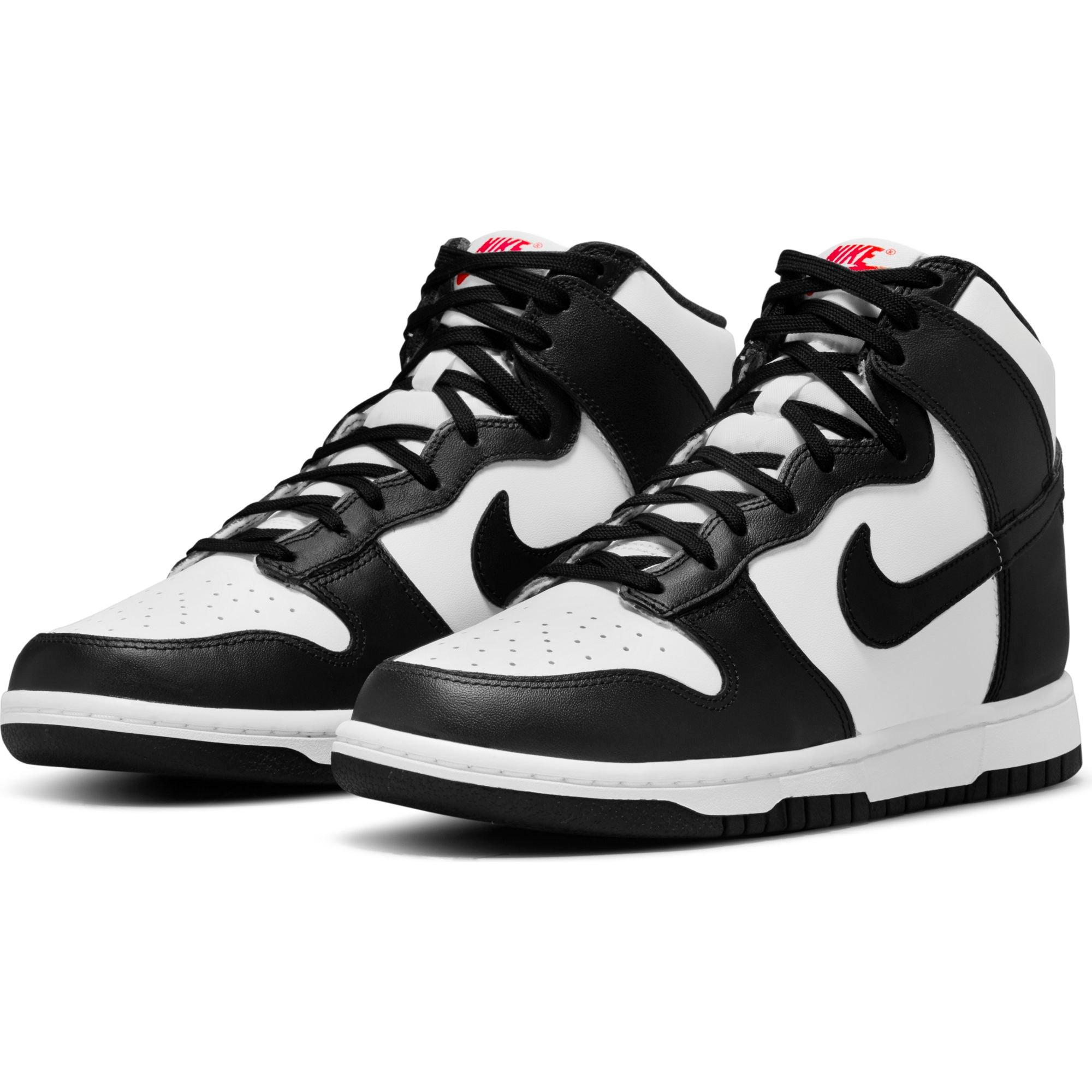 Nike Dunk High "White/Black/University Red" Women's Shoe - BLACK/WHITE Thumbnail View 5