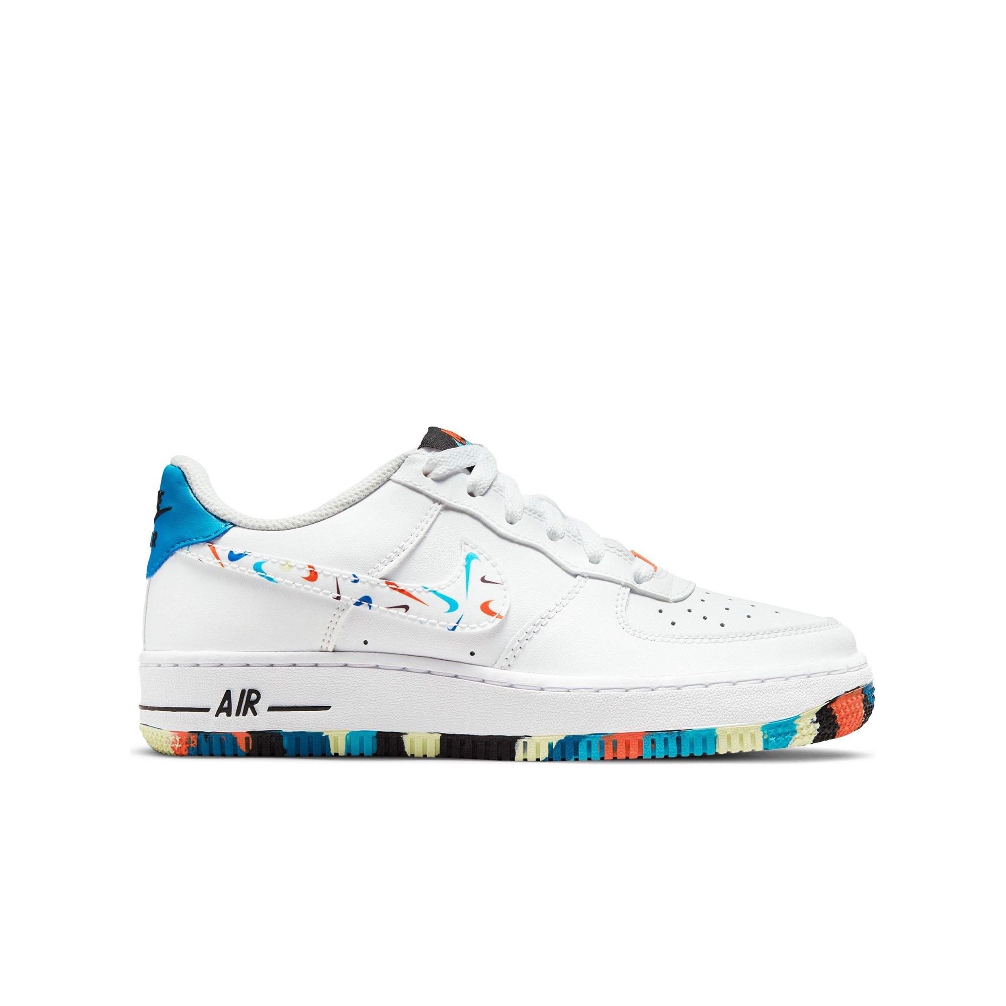 Nike Boys Air Force 1 LV8 - Shoes White/Multi Size 04.0