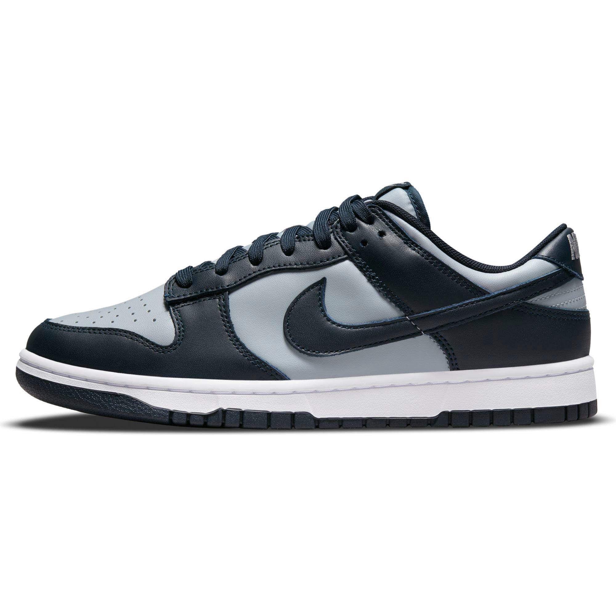 navy and grey dunks
