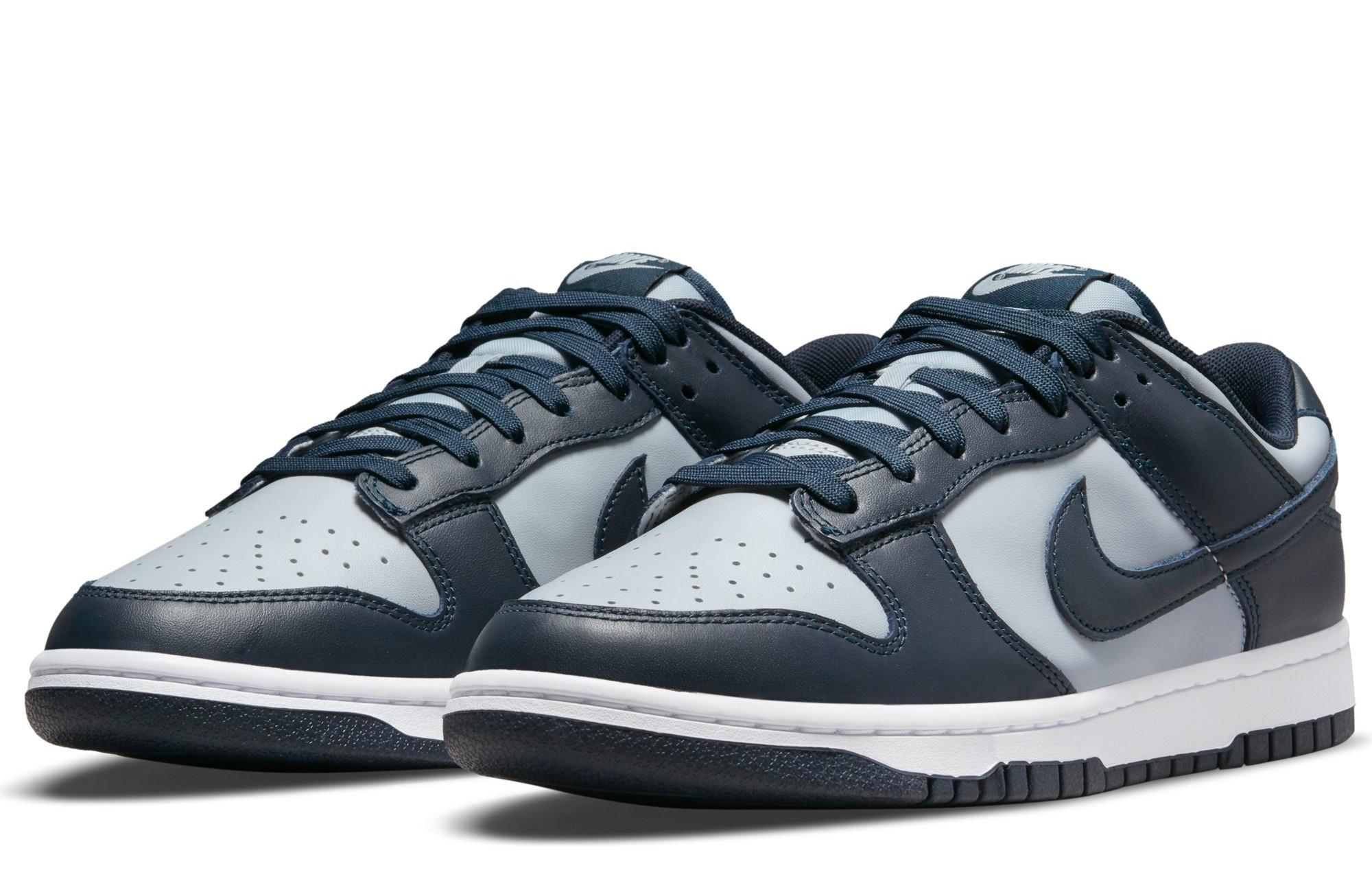 This Nike Dunk Low Features Mini Swoosh Details And A Wolf Grey