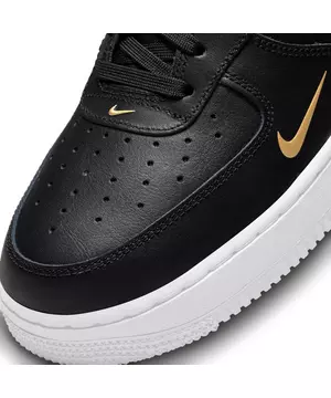 Nike Air Force 1 Black Metallic Gold Sneakers