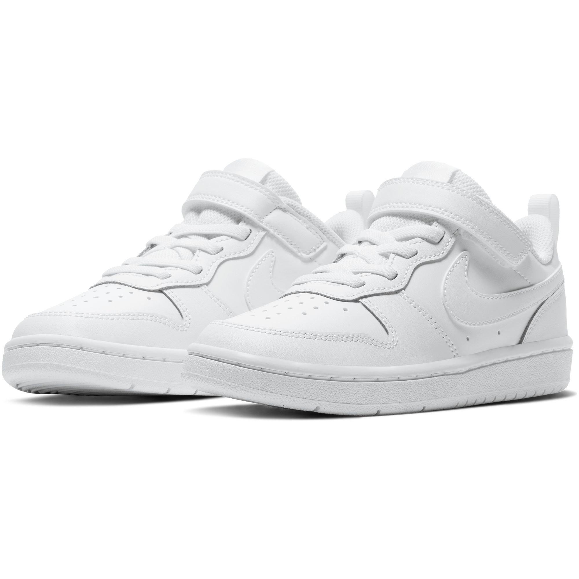 Nike Court Borough Low 2 White Grade School Boys' Shoe - Hibbett