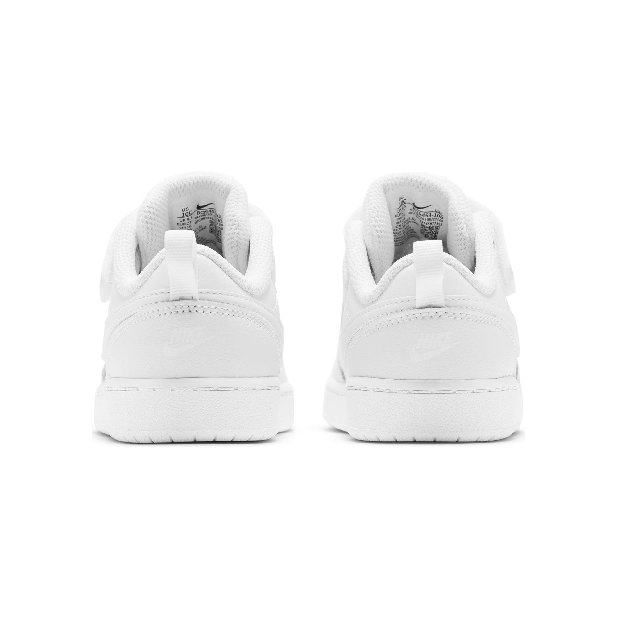 Nike Court Borough Low 2 "White" Toddler Kids' Shoe - WHITE Thumbnail View 8