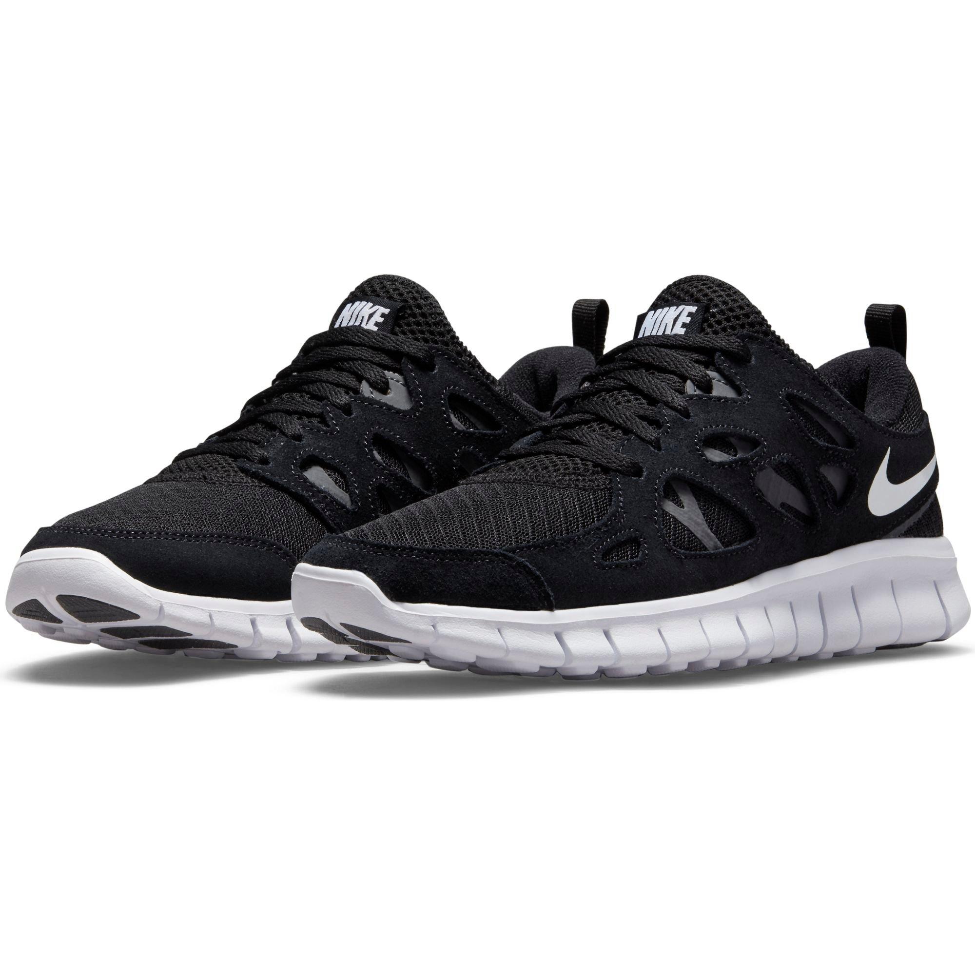 Nike Free Run 2 "Black/White/Dark Grey" Grade School Kids' Shoe - BLACK/WHITE/GREY Thumbnail View 6