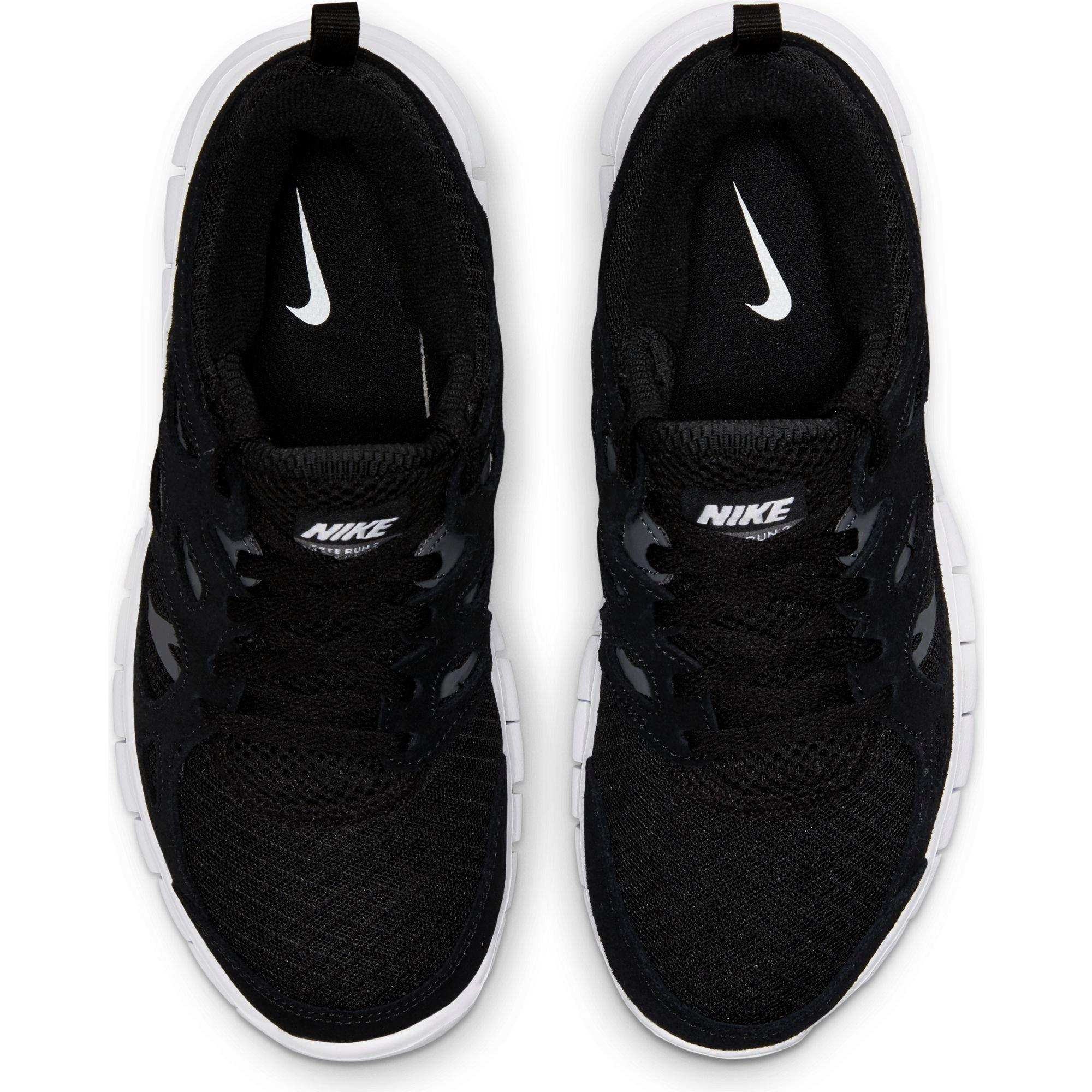 Nike Free Run 2 "Black/White/Dark Grey" Grade School Kids' Shoe - BLACK/WHITE/GREY Thumbnail View 8