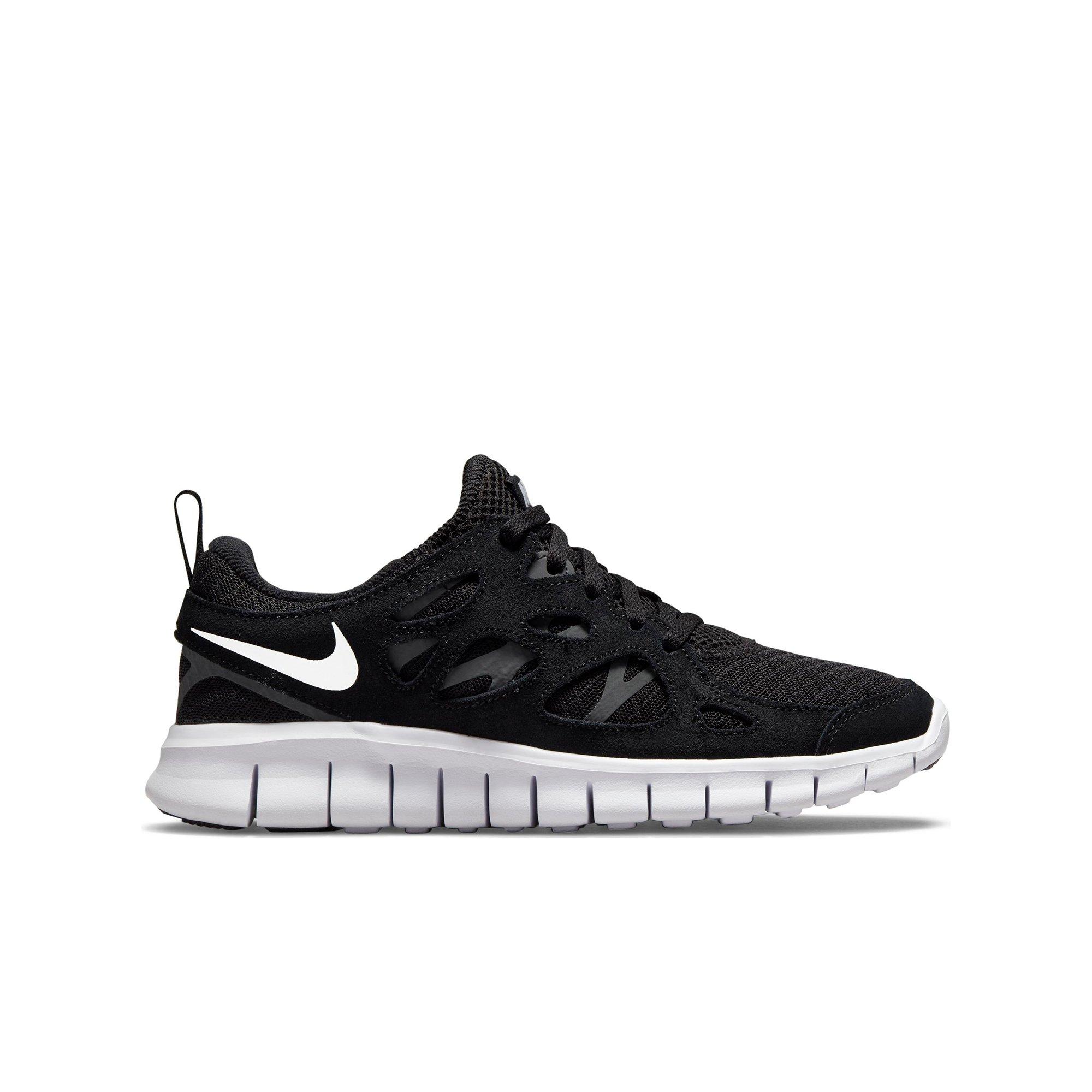 Nike Free Run 2 "Black/White/Dark Grey" Grade School Kids' Shoe - BLACK/WHITE/GREY Thumbnail View 1
